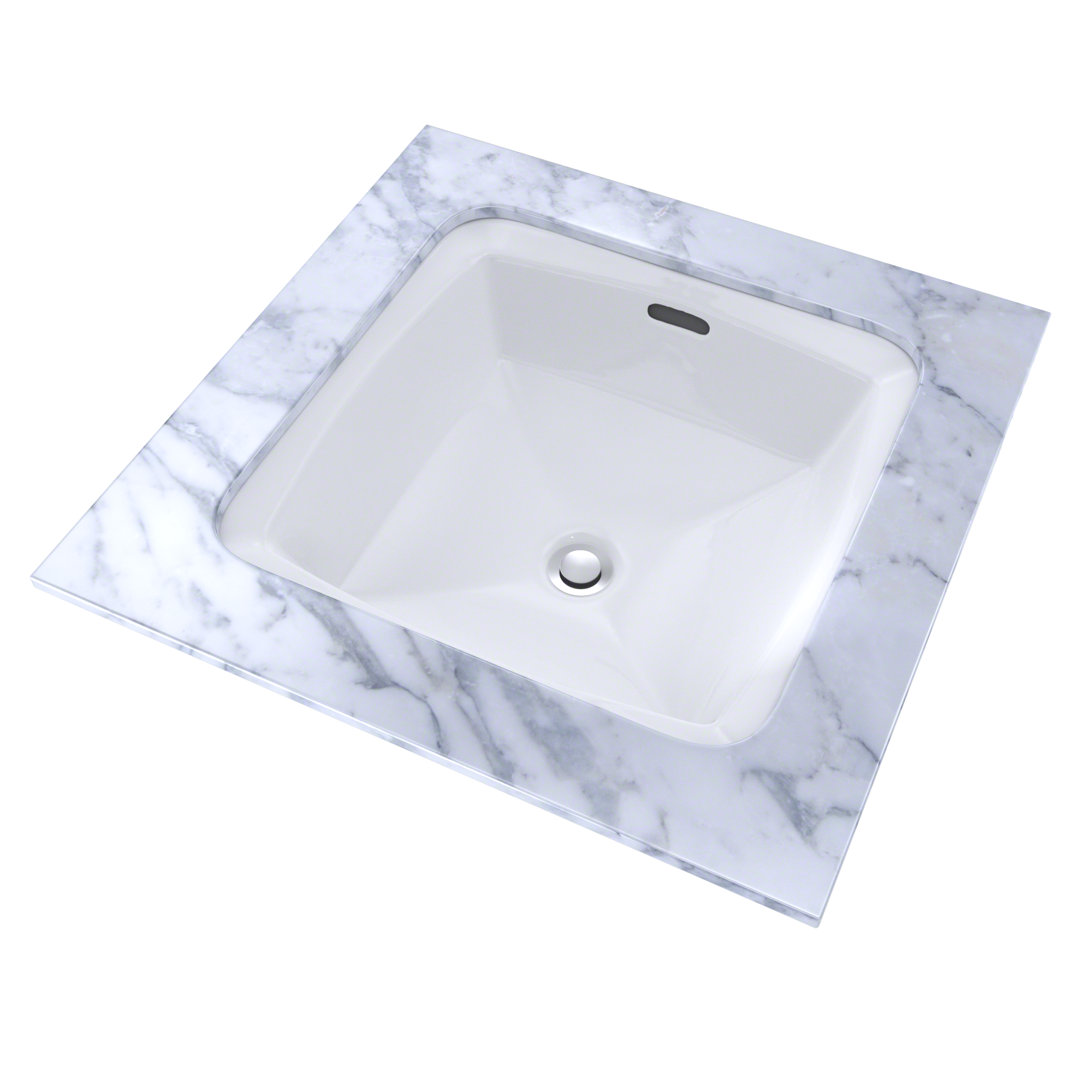 Alternate Image for TOTO Connelly Square Undermount Bathroom Sink with CEFIONTECT, Cotton White, Vitreous China, LT491G#01