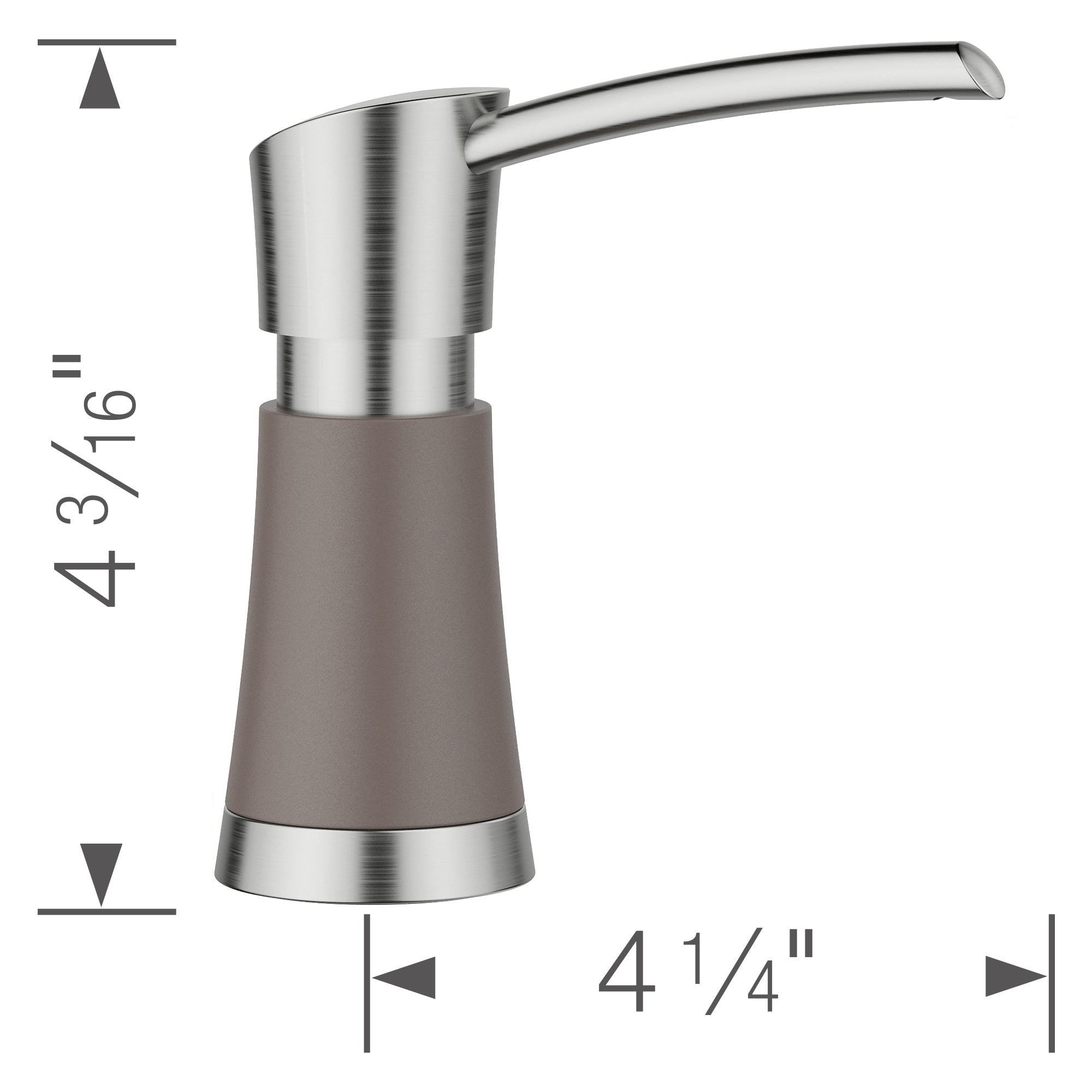 Blanco Artona Soap Dispenser - PVD Steel/Volcano Gray, Brass, 443038