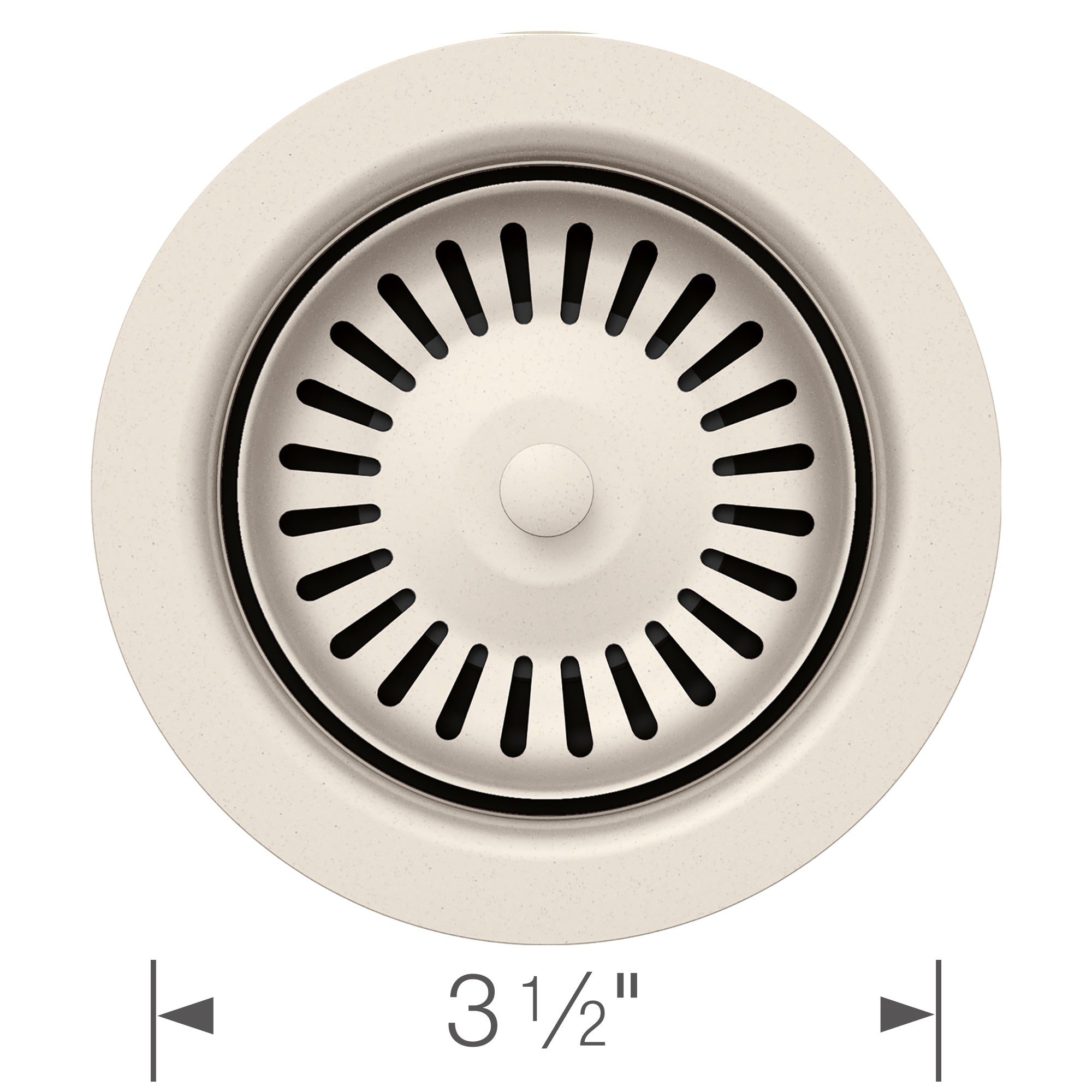 Blanco Color-Coordinated Metal Basket Strainer Drain - Soft White, Stainless Steel, 203439