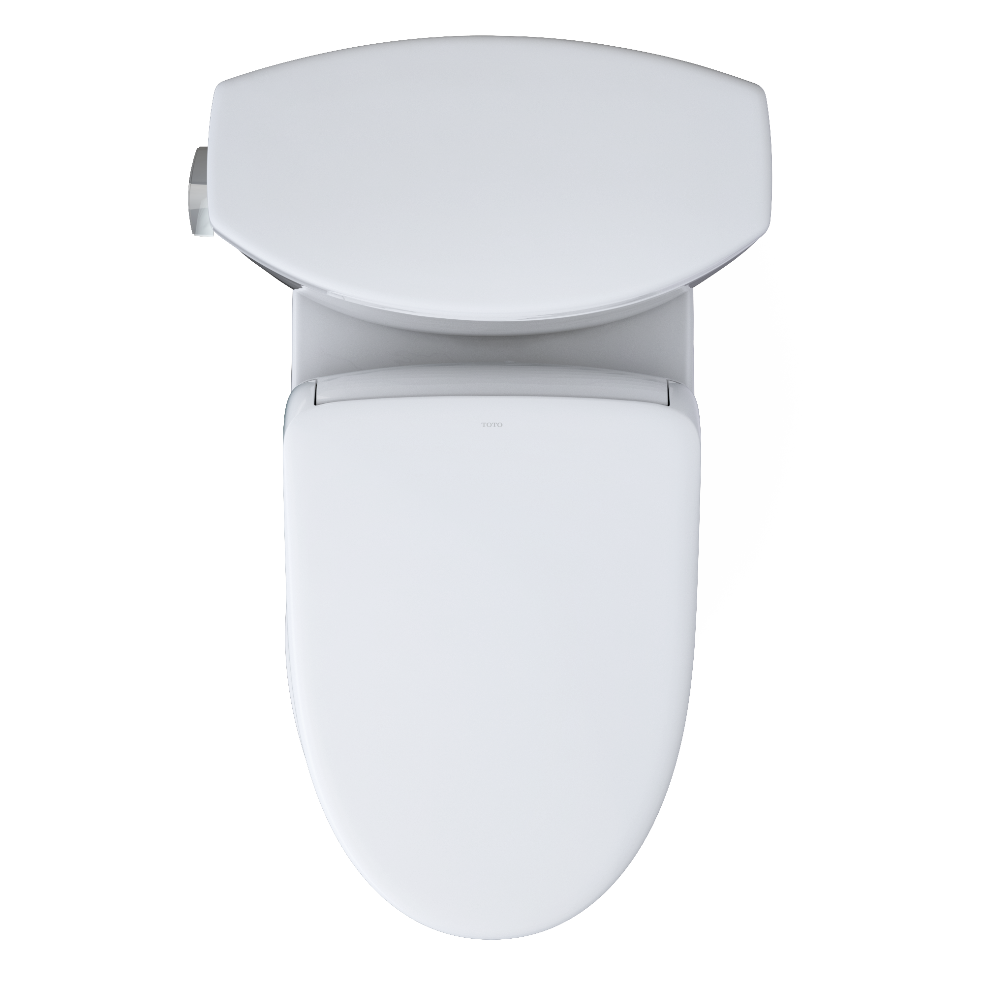 Alternate Image for TOTO WASHLET+ Vespin II Two-Piece Elongated 1.28 GPF Toilet and WASHLET+ S7A Contemporary Bidet Seat, Cotton White, Vitreous China|Plastic, MW4744736CEFG#01