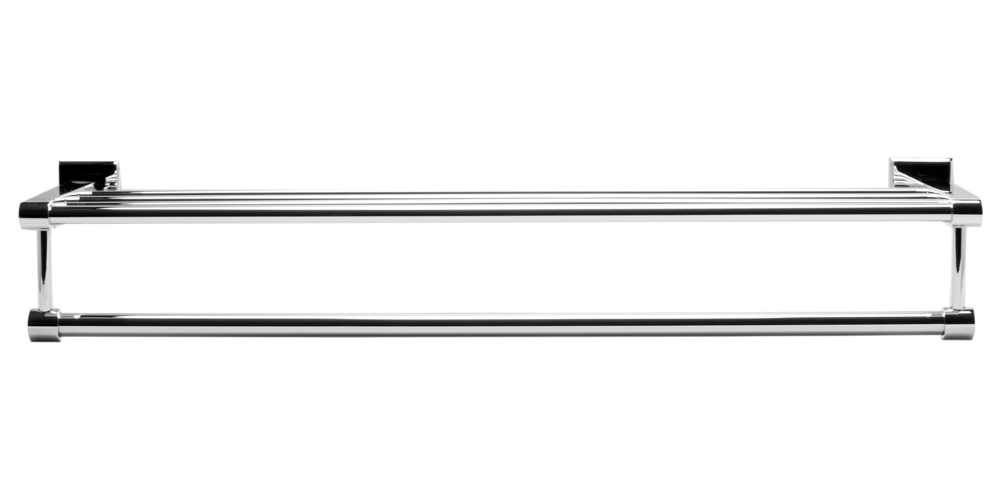 Alternate Image for ALFI brand AB9596 Polished Chrome 24 inch Towel Bar & Shelf Bathroom Accessory, Brass