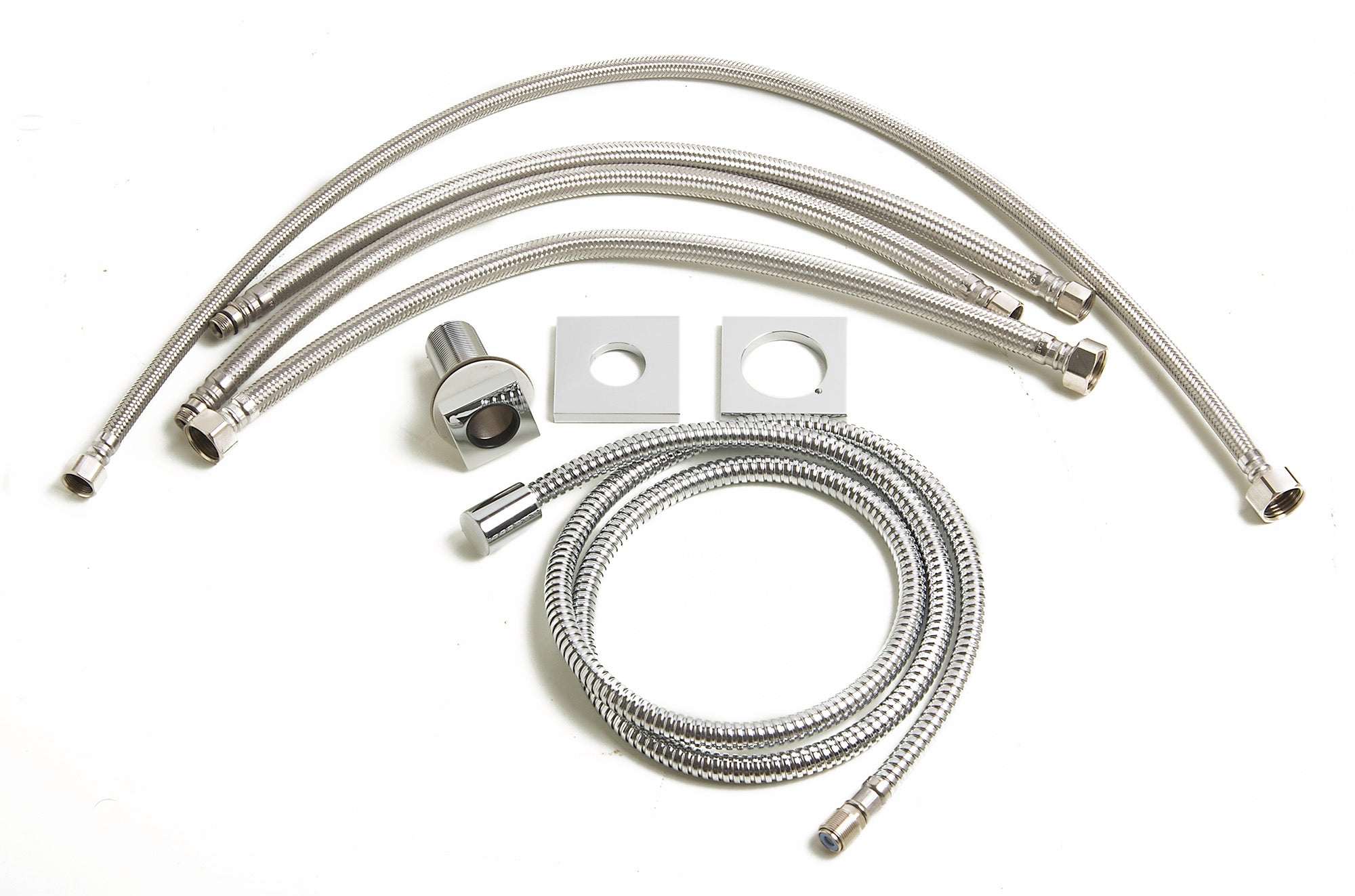 Alternate Image for ALFI brand Brass, AB2703-PC Polished Chrome Deck Mounted Tub Filler and Round Hand Held Shower Head