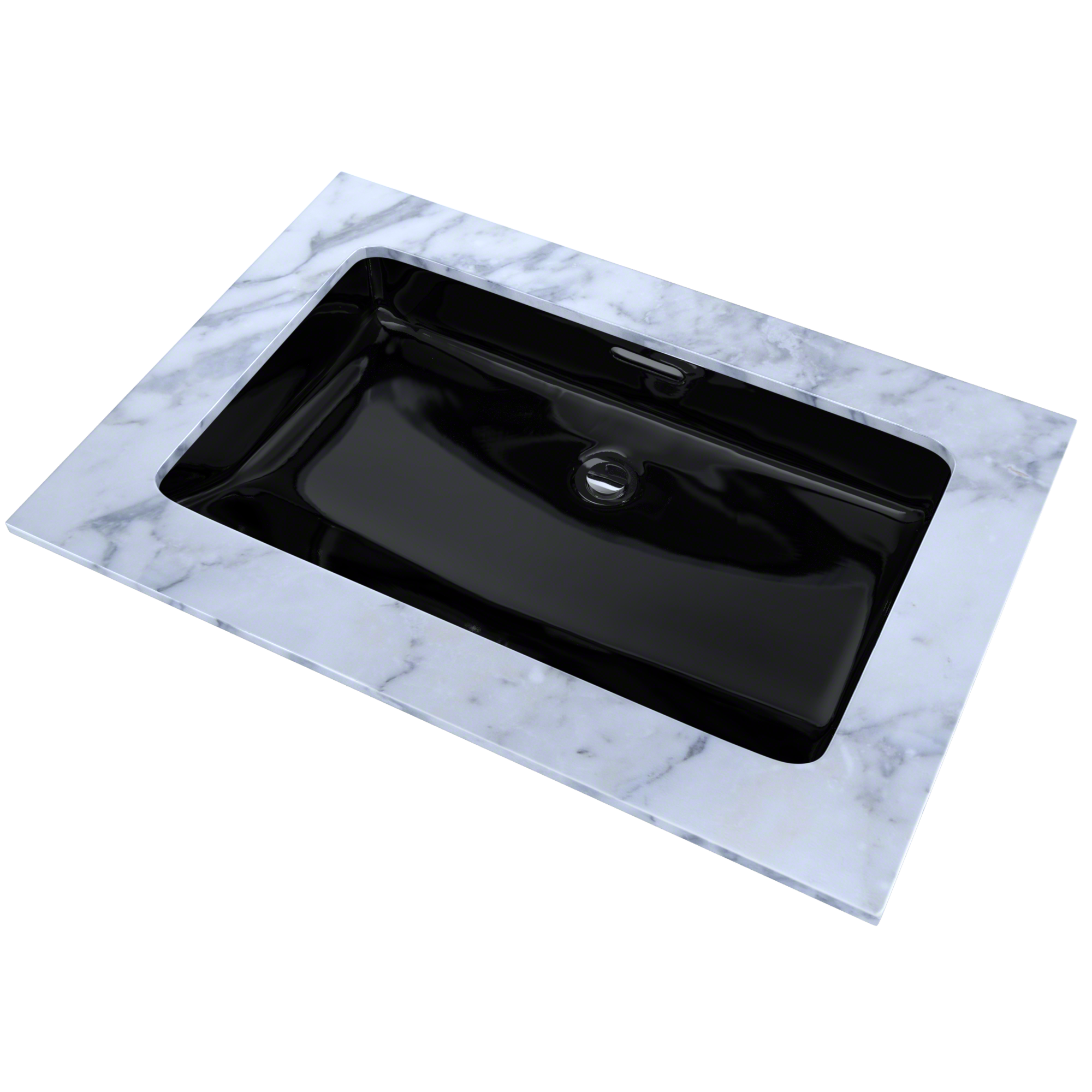 Alternate Image for TOTO Rectangular Undermount Bathroom Sink, Ebony, Vitreous China, LT191#51