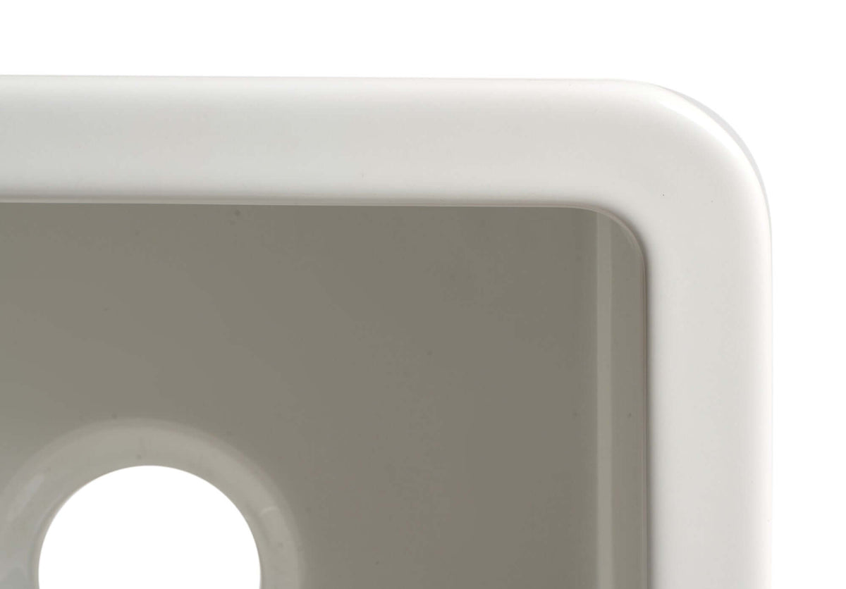 Alternate Image for ALFI brand 18" Square Fireclay Bar/Prep Sink, White, ABF1818S-W