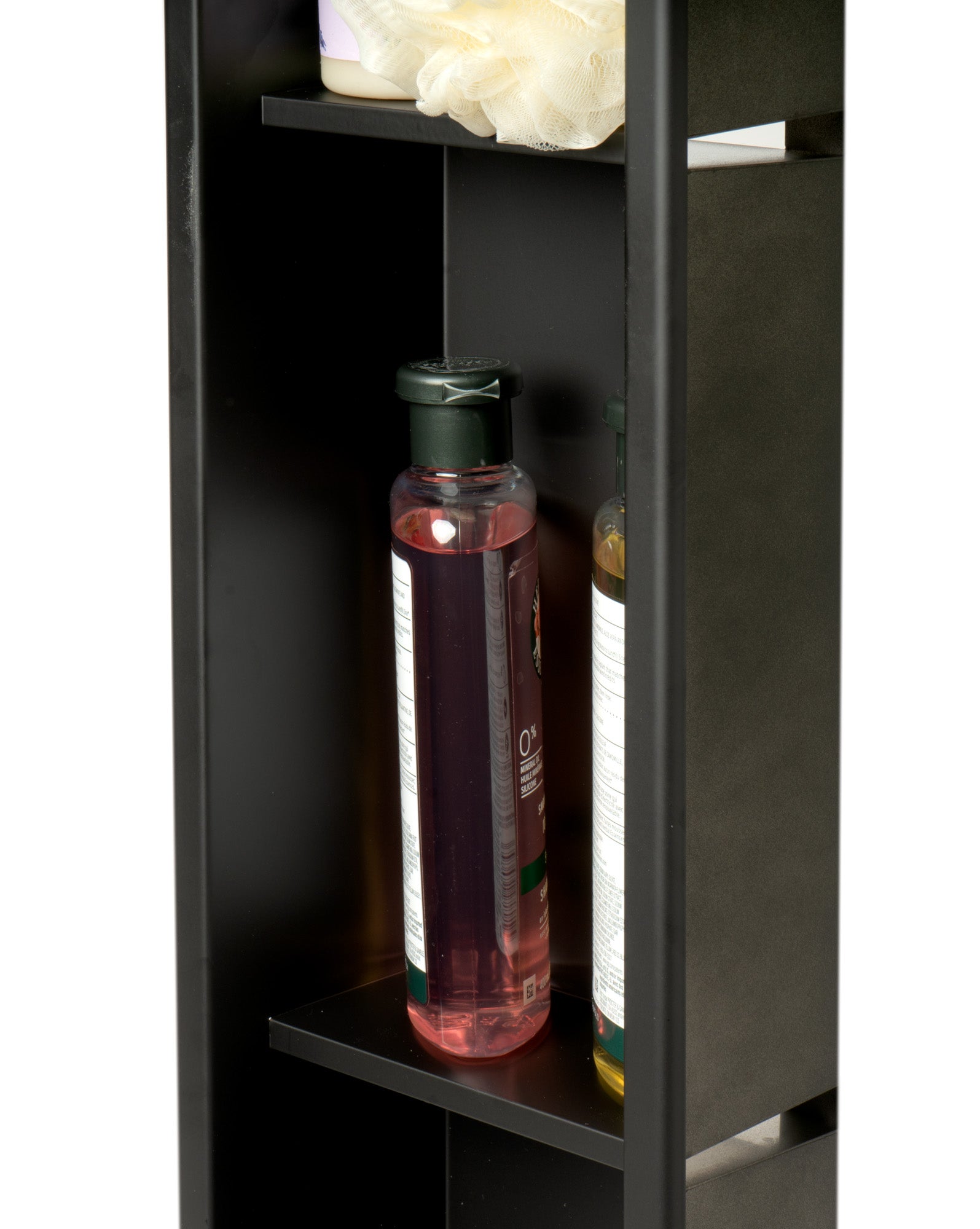 Alternate Image for ALFI brand ABNC0836-BLA 8" x 36" Black Matte Stainless Steel Vertical Triple Shelf Bath Shower Niche, 20 Gauge