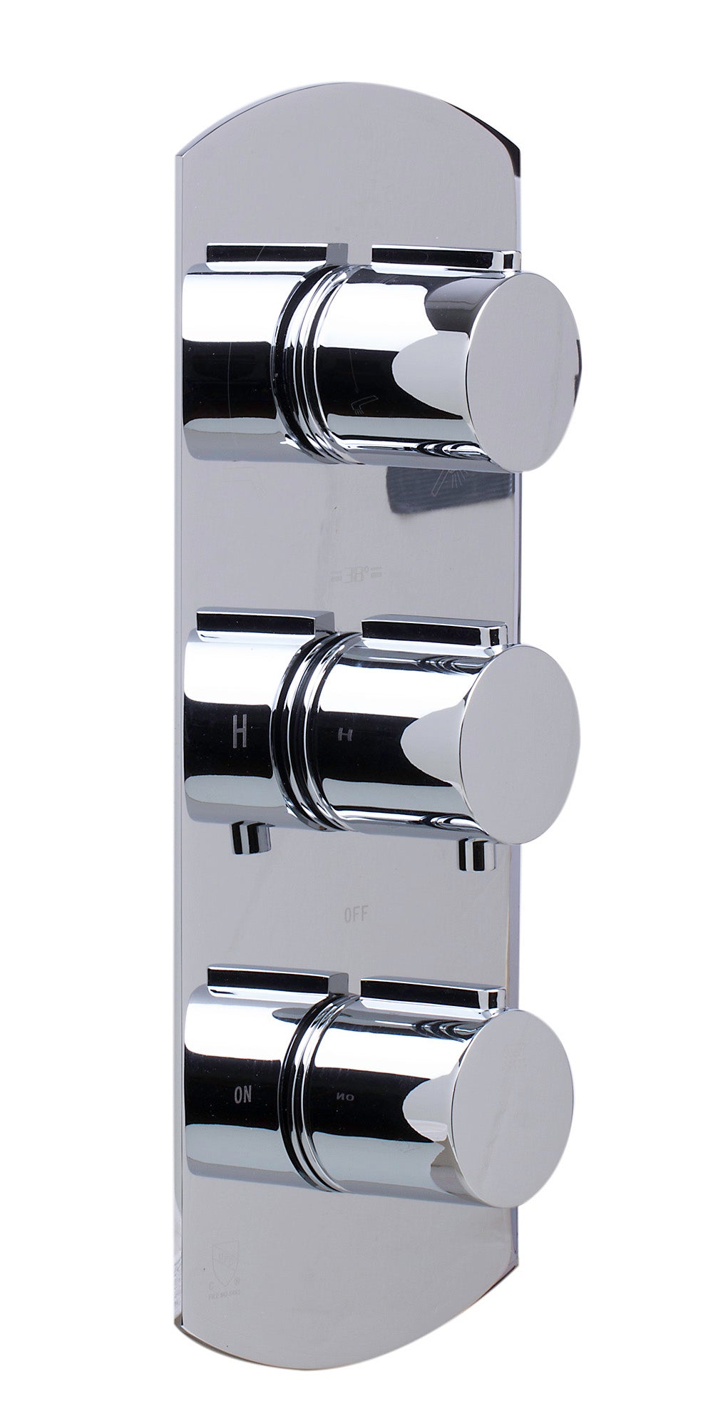 Main Image of ALFI brand AB4001-PC Polished Chrome Concealed 3-Way Thermostatic Valve Shower Mixer Round Knobs, Brass