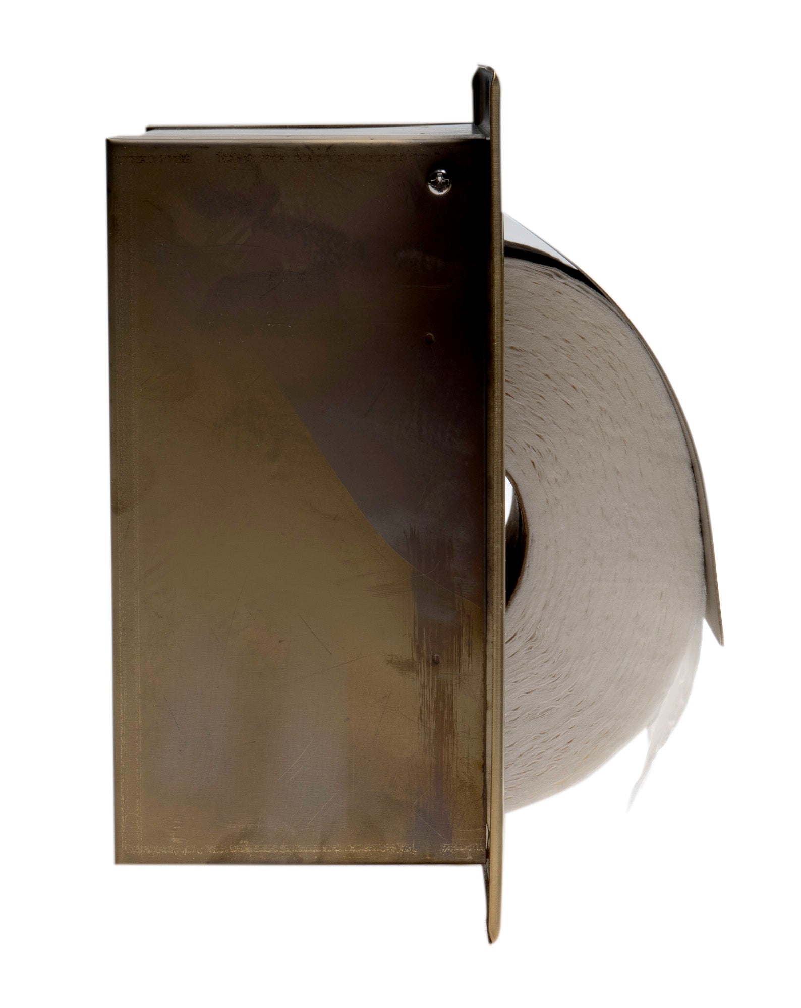 Alternate Image for ALFI brand ABTPP77-BG PVD Brushed Gold Stainless Steel Recessed Toilet Paper Holder with Cover