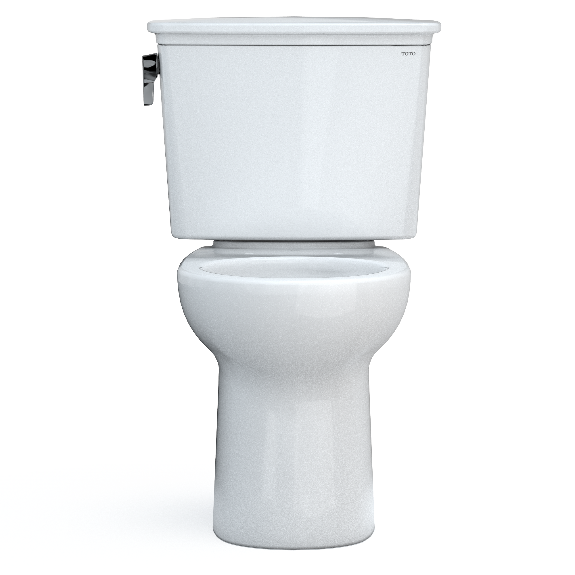Alternate Image for TOTO Drake Transitional Two-Piece Round 1.28 GPF Universal Height TORNADO FLUSH Toilet with CEFIONTECT, Cotton White, Vitreous China, CST785CEFG#01