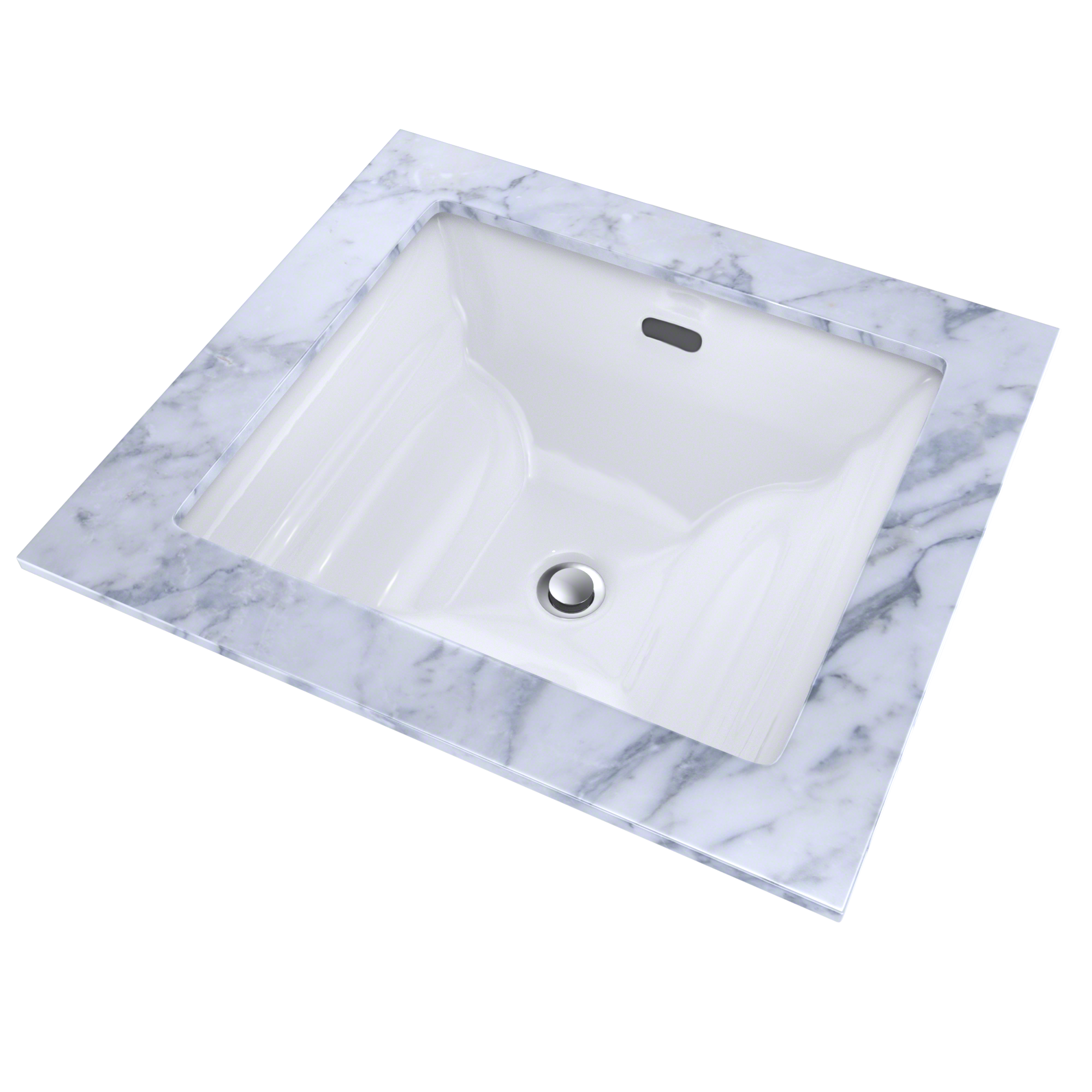 Alternate Image for TOTO Aimes Rectangular Undermount Bathroom Sink with CEFIONTECT, Cotton White, Vitreous China, LT626G#01