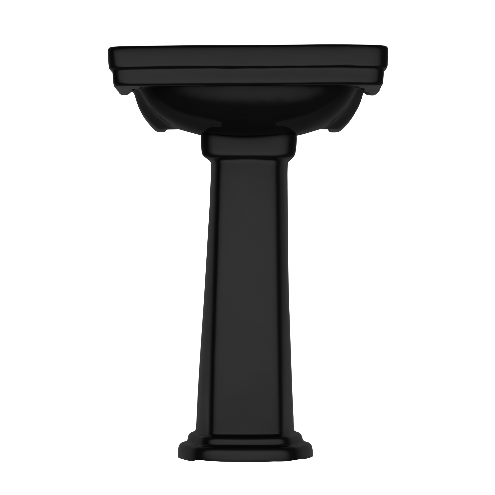 TOTO Promenade 24" x 19-1/4" Rectangular Pedestal Bathroom Sink for Single Hole Faucets, Ebony, Vitreous China, LPT532N#51