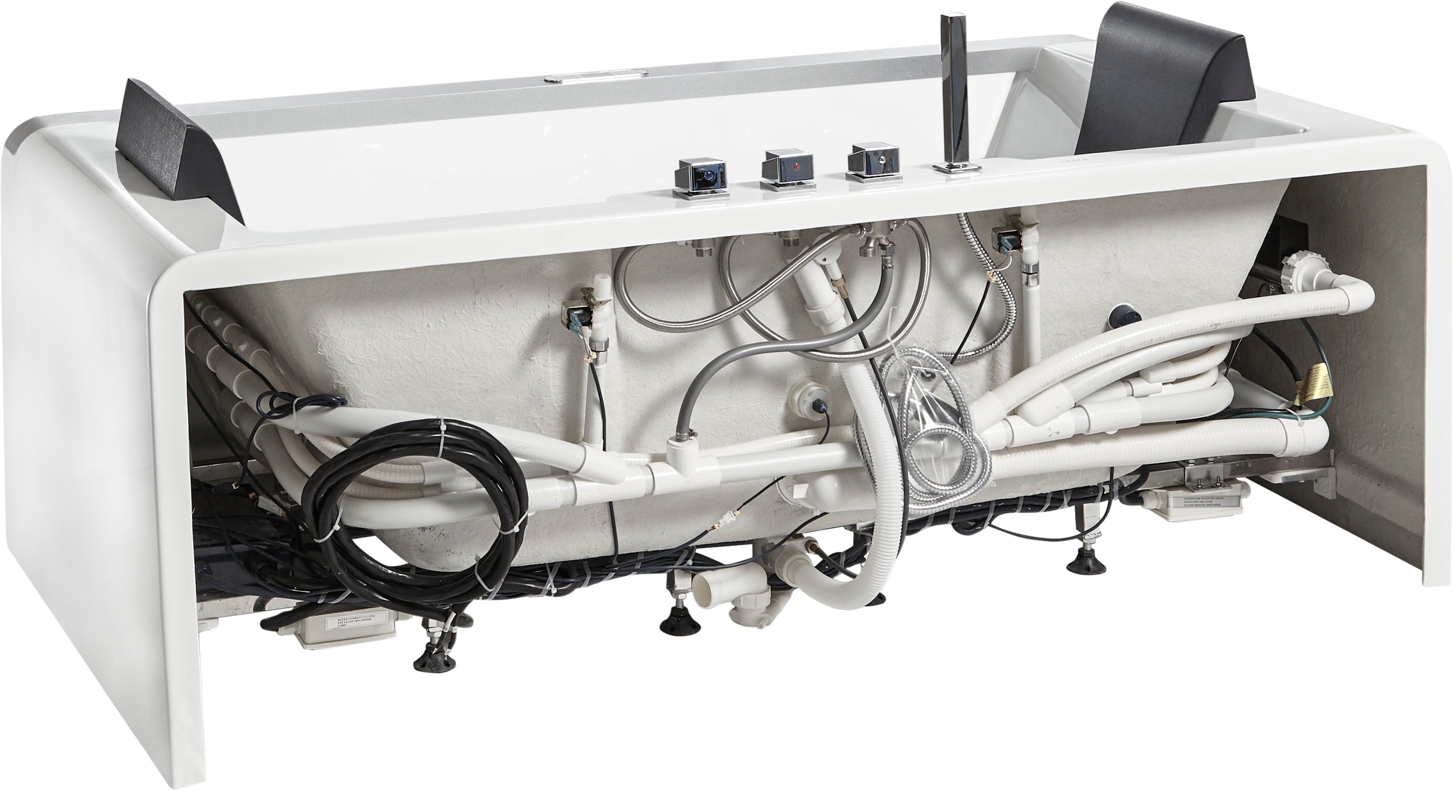 Alternate Image for Eago 71" Acrylic Corner Rectangle Bathtub, White, AM196ETL