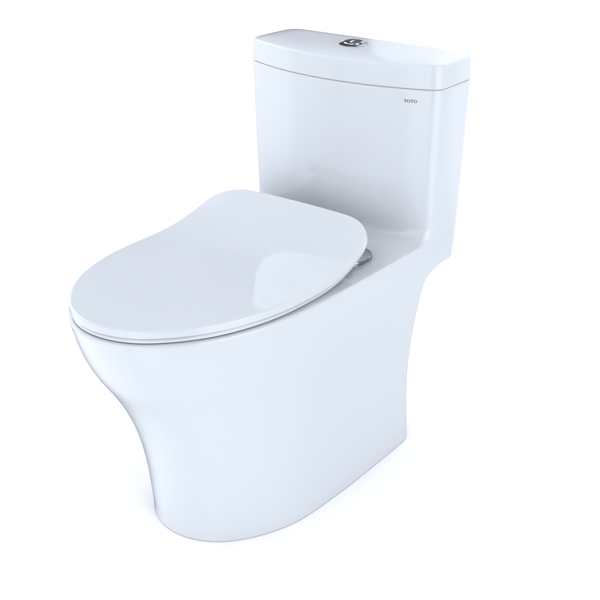 Alternate Image for TOTO Aquia IV One-Piece Elongated Dual Flush 1.28 and 0.9 GPF Universal Height, WASHLET+ Ready Toilet with CEFIONTECT, Cotton White- Vitreous China, MS646234CEMFGN#01