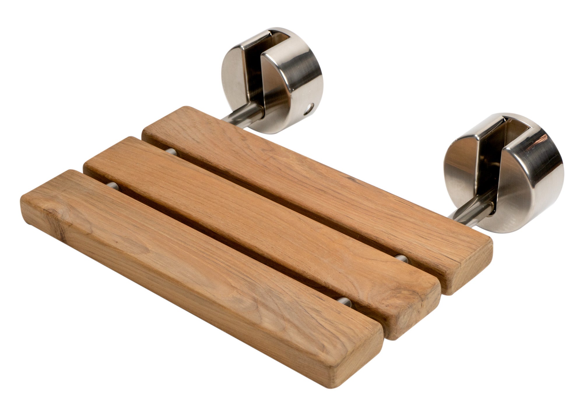 ALFI brand ABS16R 16 Inch Folding Teak Wood Shower Seat Bench, Natural Wood, ABS16R-BN