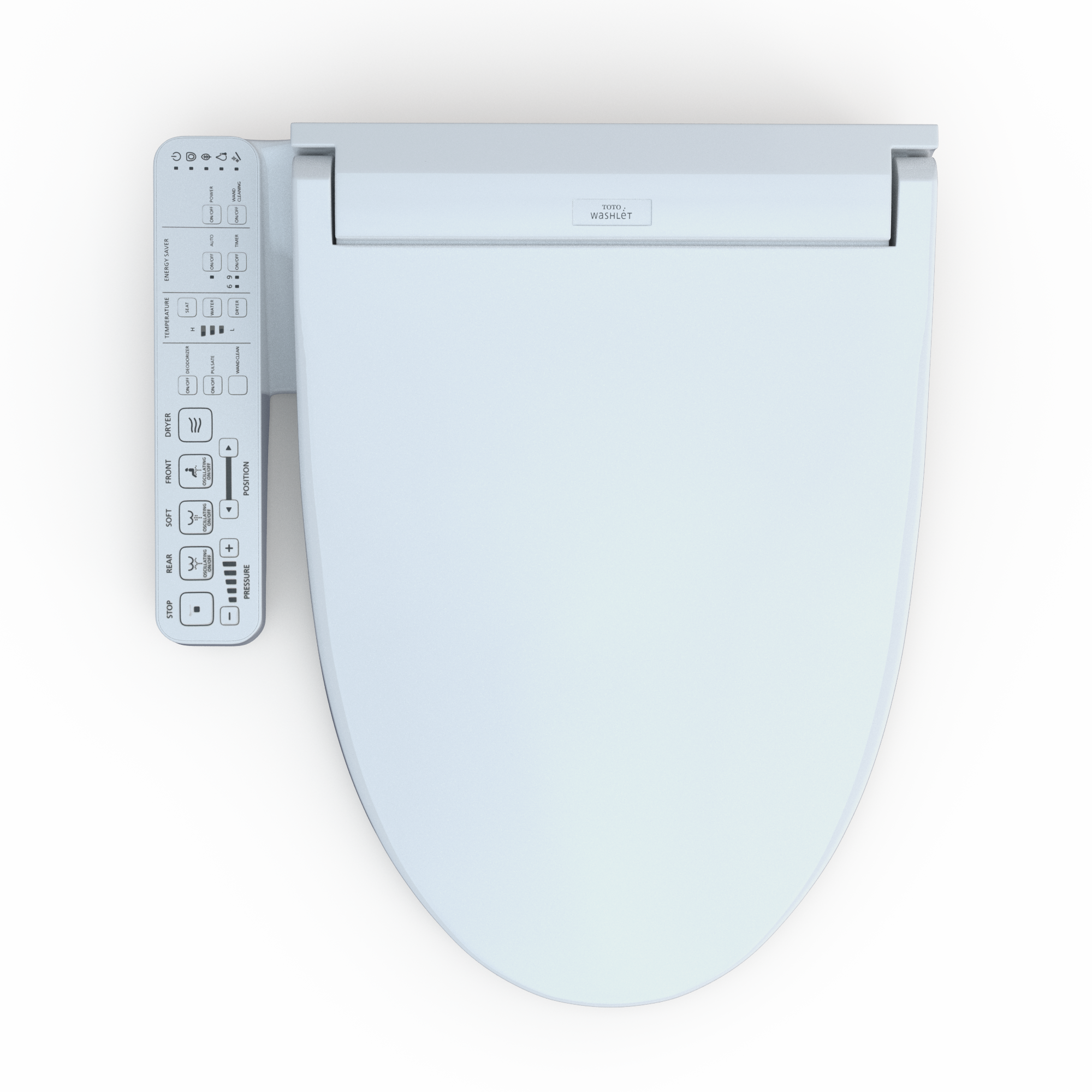 Alternate Image for TOTO WASHLET C2 Electronic Bidet Toilet Seat with PREMIST and EWATER+ Wand Cleaning, Elongated, Cotton White, Plastic, SW3074#01