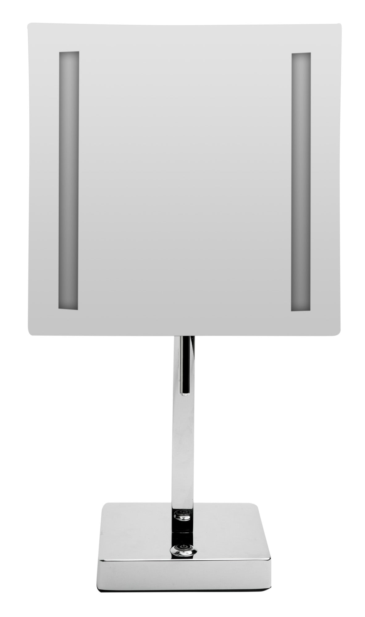 Alternate Image for ALFI brand ABM8FLED-PC Polished Chrome Tabletop Square 8" 5x Magnifying Cosmetic Mirror with Light