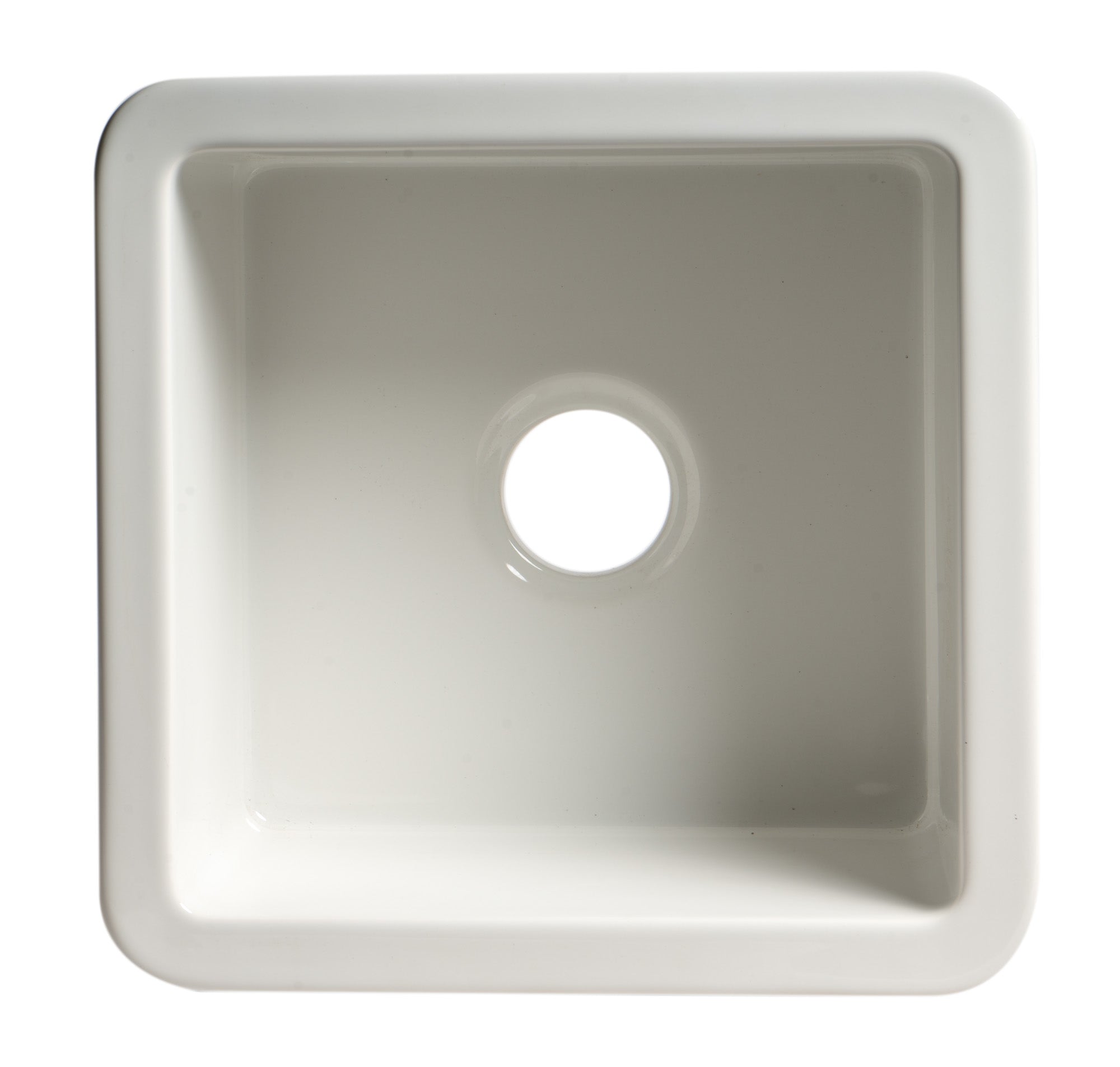 Alternate Image for ALFI brand 18" Square Fireclay Bar/Prep Sink, White, ABF1818S-W