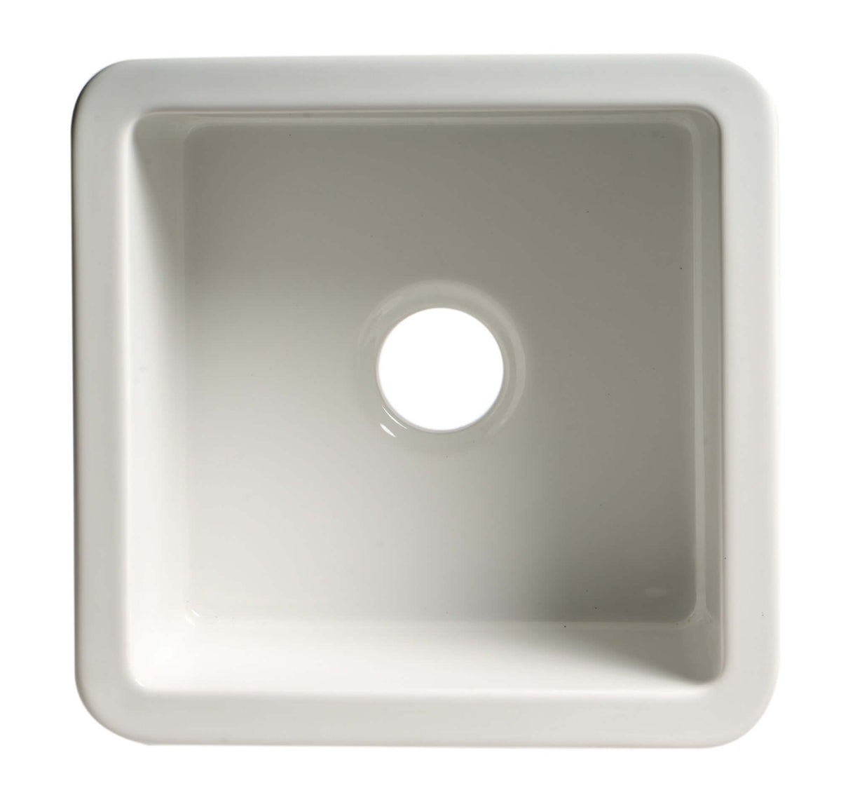 Alternate Image for ALFI brand 18" Square Fireclay Bar/Prep Sink, White, ABF1818S-W