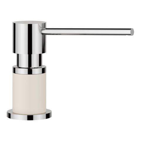 Blanco Lato Soap Dispenser - Chrome/Soft White, Brass, 443043