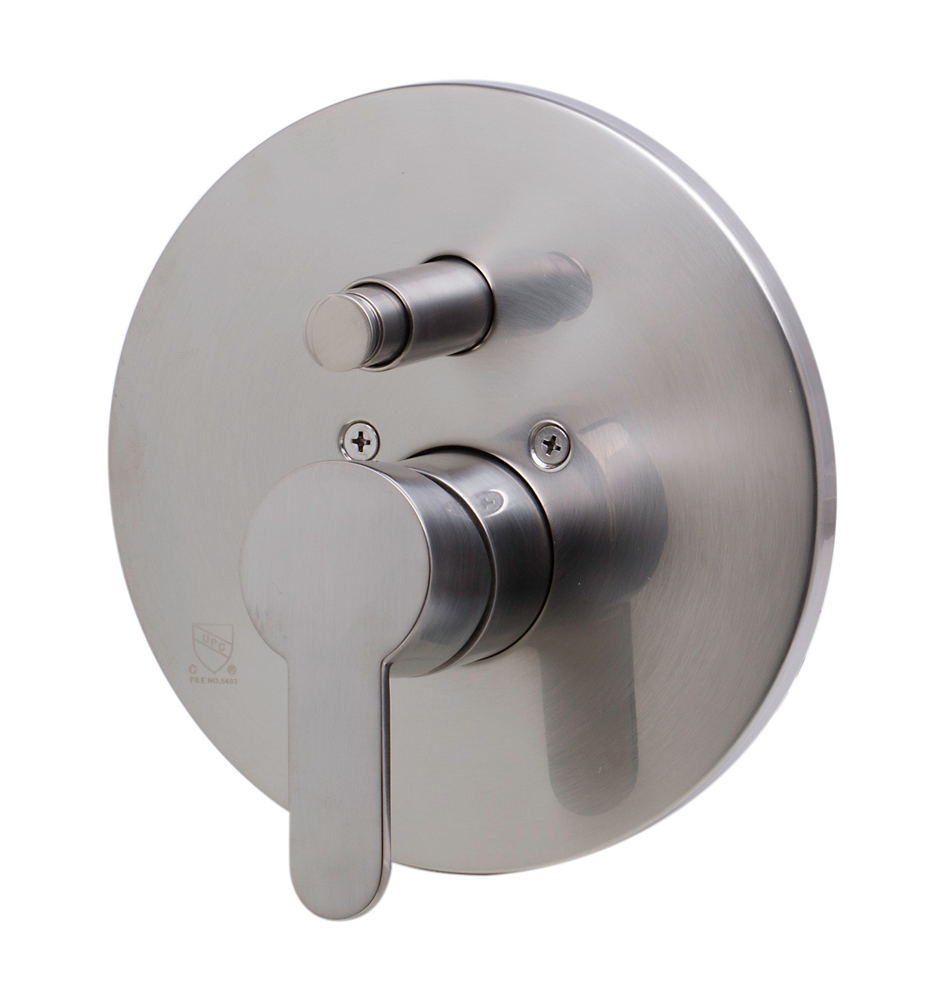 ALFI brand AB3101-BN Brushed Nickel Shower Valve Mixer with Rounded Lever Handle and Diverter, Brass