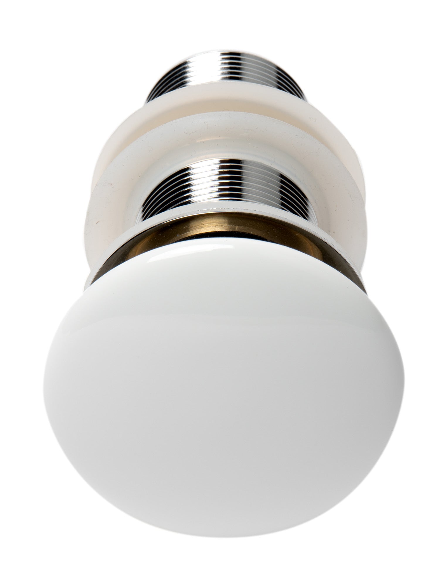 Alternate Image for ALFI brand Brass, AB8055-W White Ceramic Mushroom Top Pop Up Drain for Sinks without Overflow
