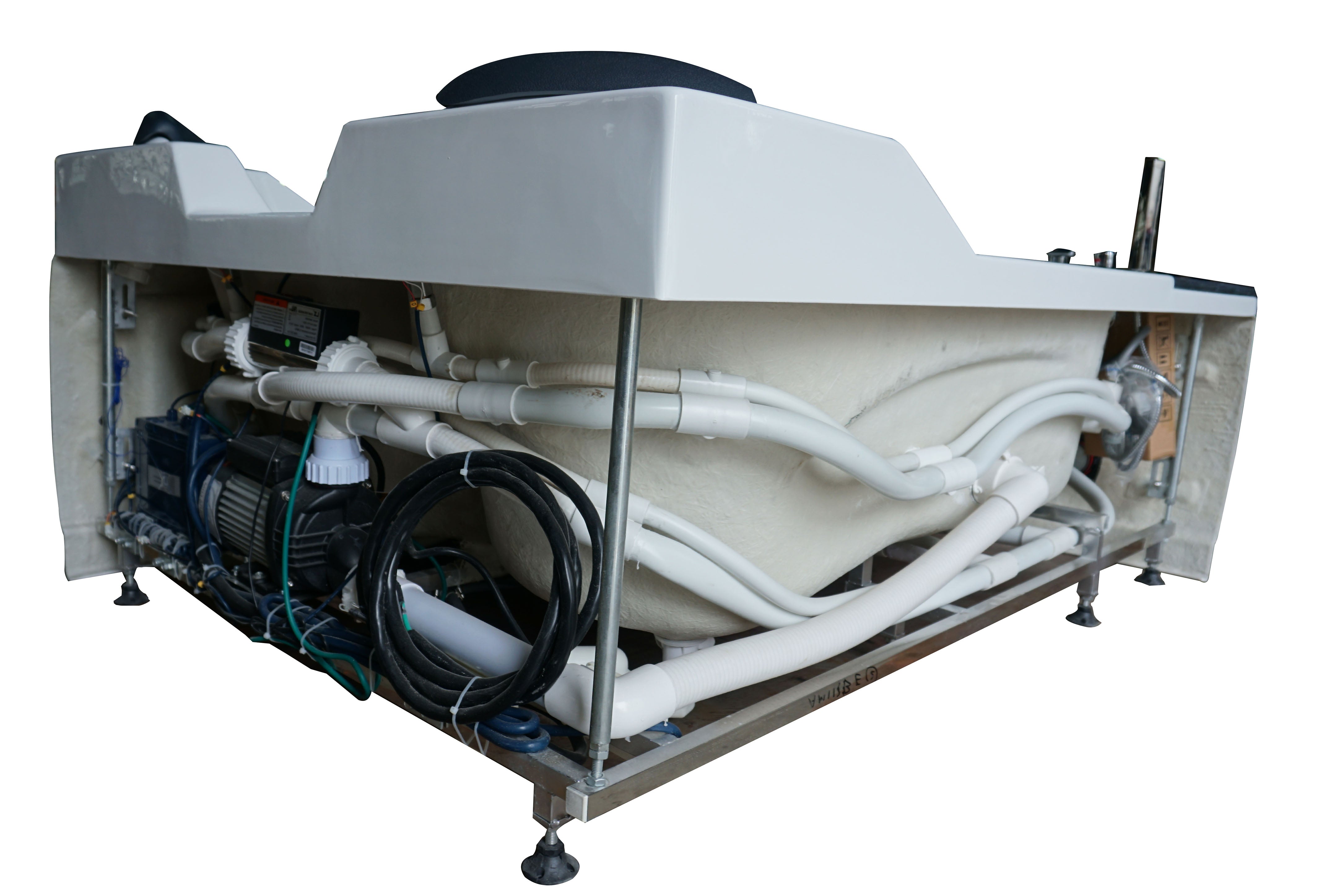 Alternate Image for Eago 67" Acrylic Corner Neo-angle Round Bathtub, White, AM113ETL-L