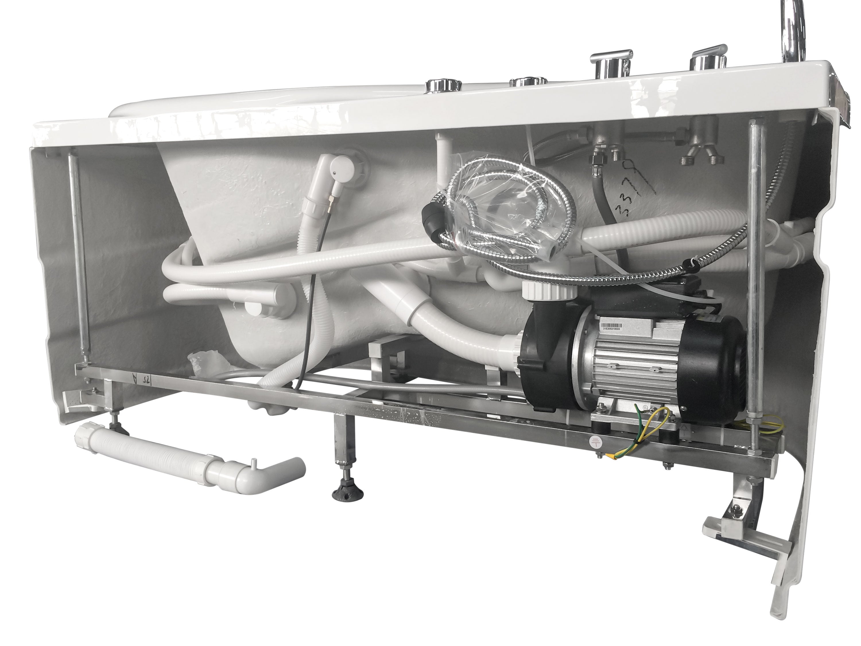 Alternate Image for Eago 57" Acrylic Corner Oval Bathtub, White, AM175-L