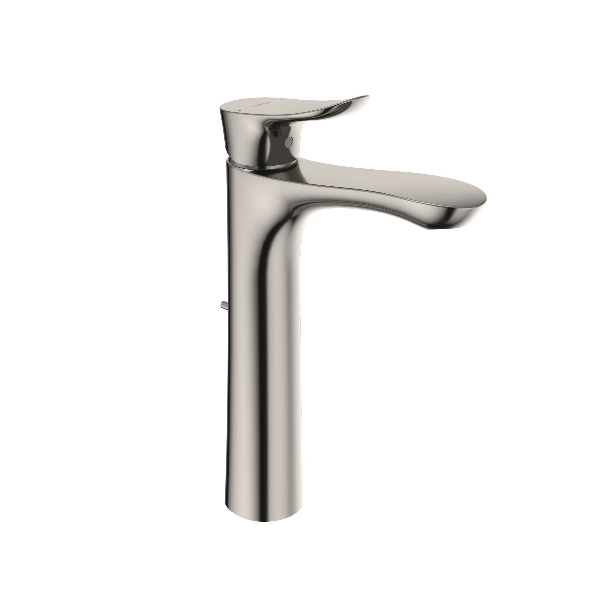 TOTO GO 1.2 GPM Single Handle Vessel Bathroom Sink Faucet with COMFORT GLIDE Technology, Polished Nickel, Brass, TLG01307U#PN