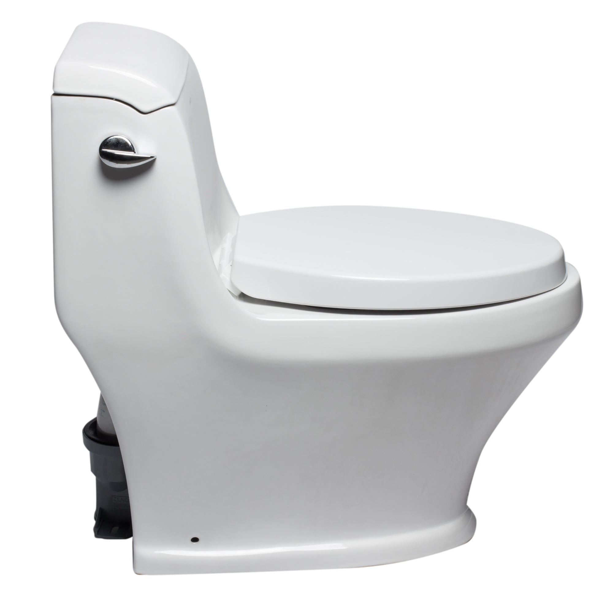 Alternate Image for EAGO Porcelain, White, TB133 Single Flush One Piece Ceramic Toilet