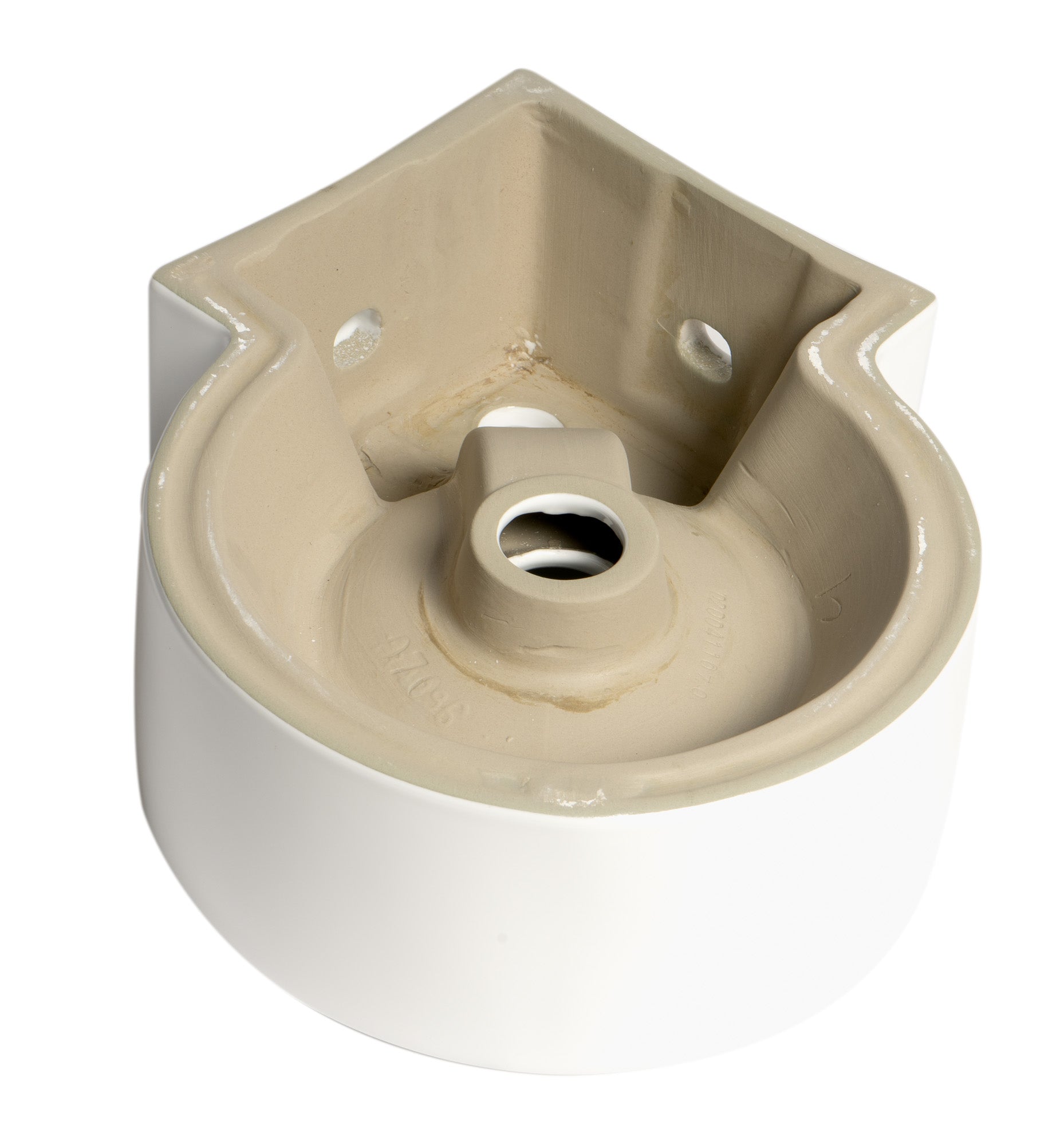 Alternate Image for ALFI brand 17.38" x 12" Oval Wall Mount Porcelain Bathroom Sink, White, 1 Faucet Hole, ABC121