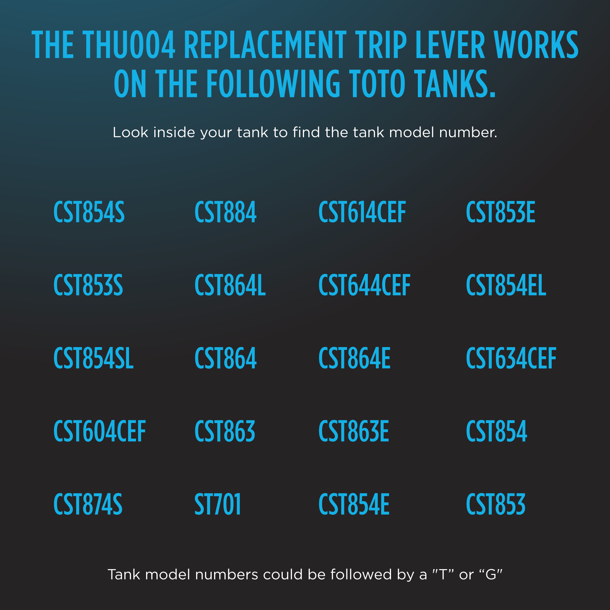 Alternate Image for TOTO Replacement Trip Lever for Select Model Toilets, Polished Chrome, THU004#CP