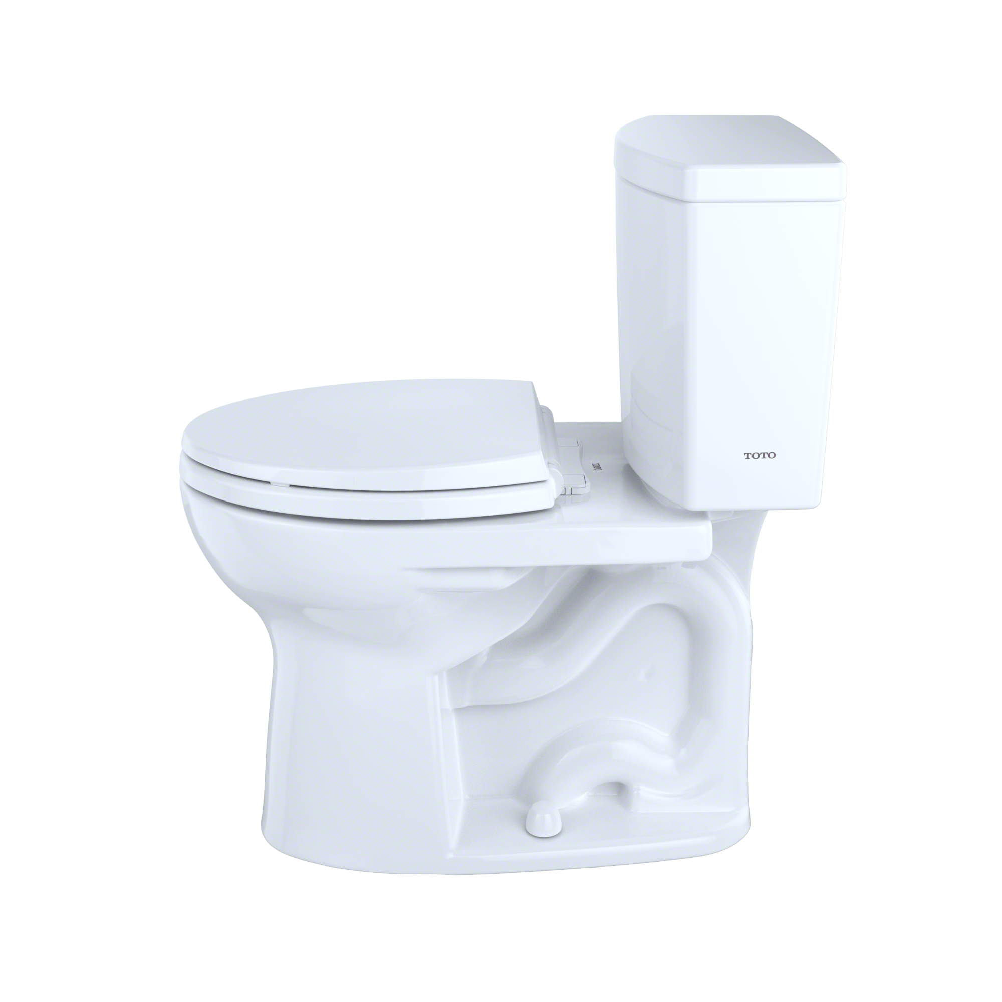 Alternate Image for TOTO Drake II 1G Two-Piece Round 1.0 GPF Universal Height Toilet, Ebony, Vitreous China, CST453CUF#51