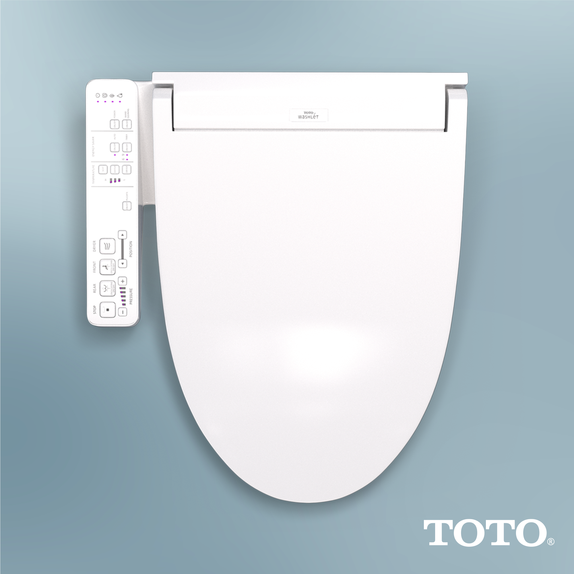 Alternate Image for TOTO WASHLET KC2 Electronic Bidet Toilet Seat with Heated Seat and SoftClose Lid, Elongated, Cotton White, Plastic, SW3024#01
