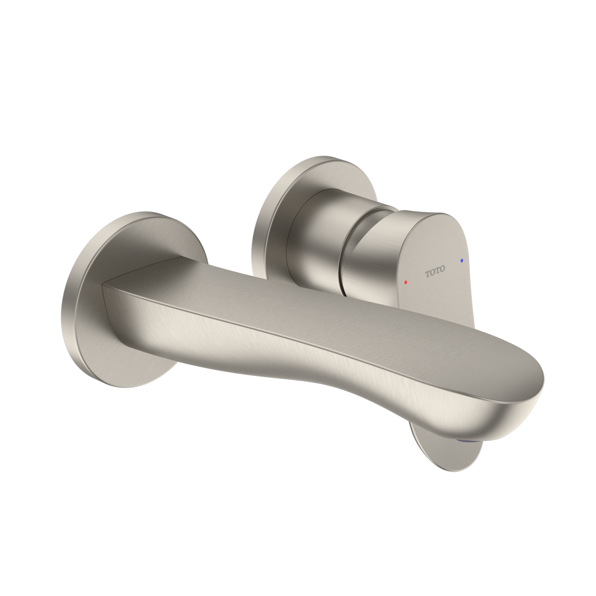 TOTO GO 1.2 GPM Wall-Mount Single-Handle Bathroom Faucet with COMFORT GLIDE Technology, Brushed Nickel, Brass, TLG01310UA#BN