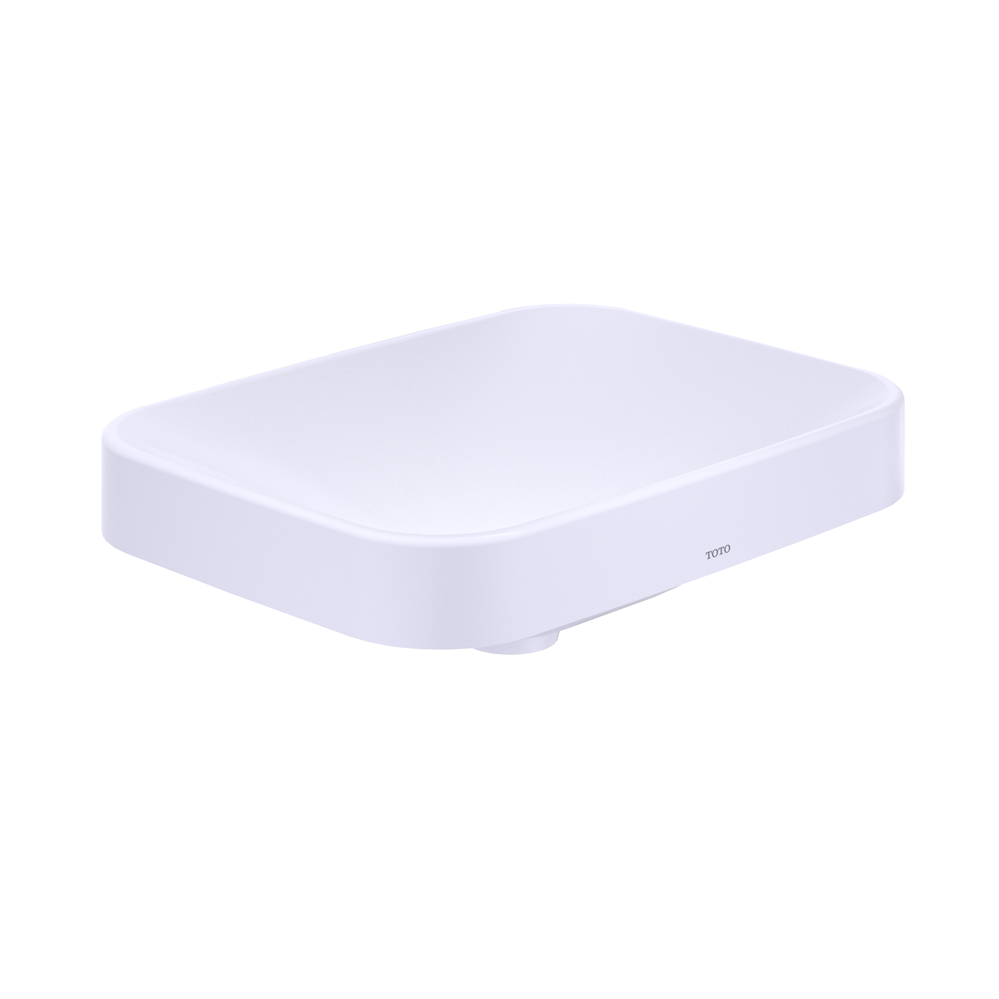 Alternate Image for TOTO Arvina Rectangular 20" Vessel Bathroom Sink with CEFIONTECT, Cotton White, Vitreous China, LT425G#01
