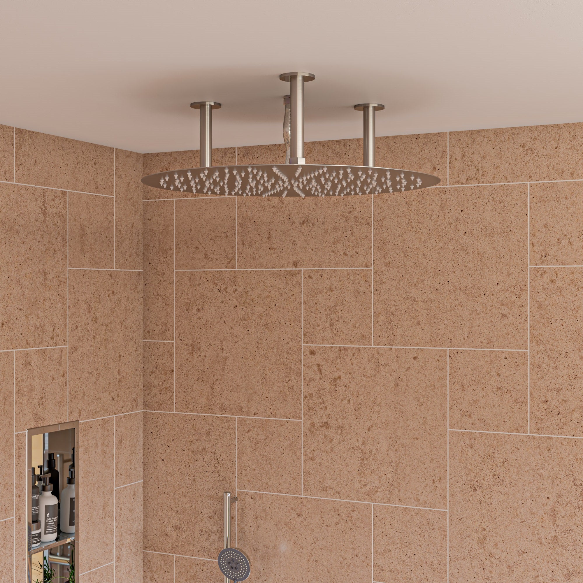 Alternate Image for ALFI brand RAIN24R-BSS 24" Round Brushed Solid Stainless Steel Ultra Thin Rain Shower Head