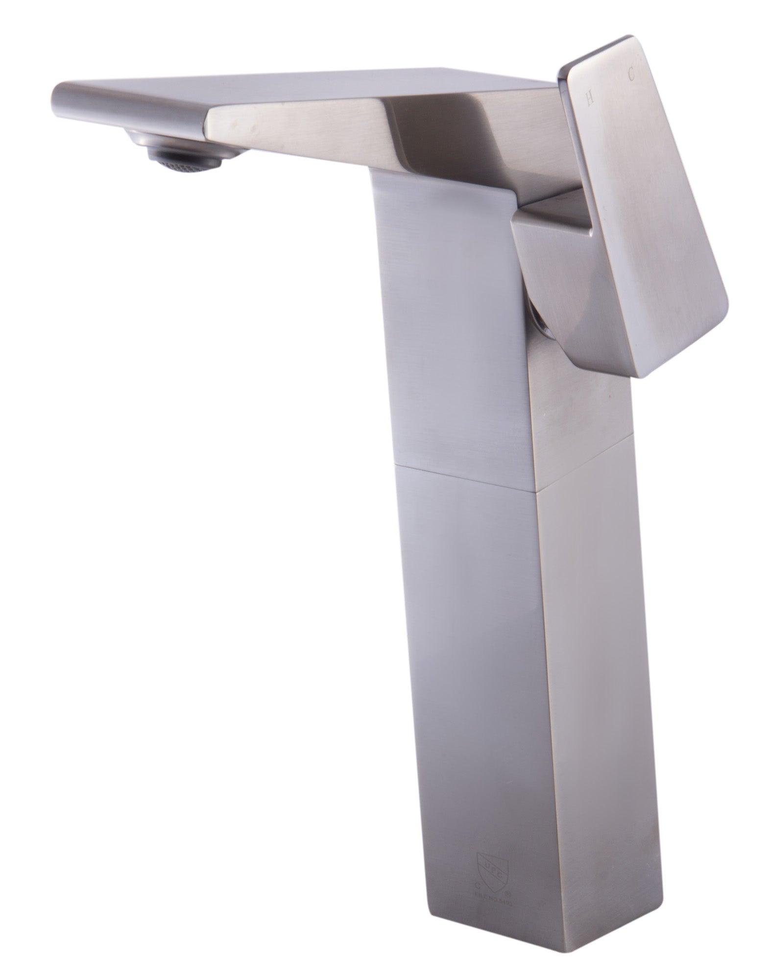 Alternate Image for ALFI Brushed Nickel Single Hole Tall Bathroom Faucet, AB1475-BN