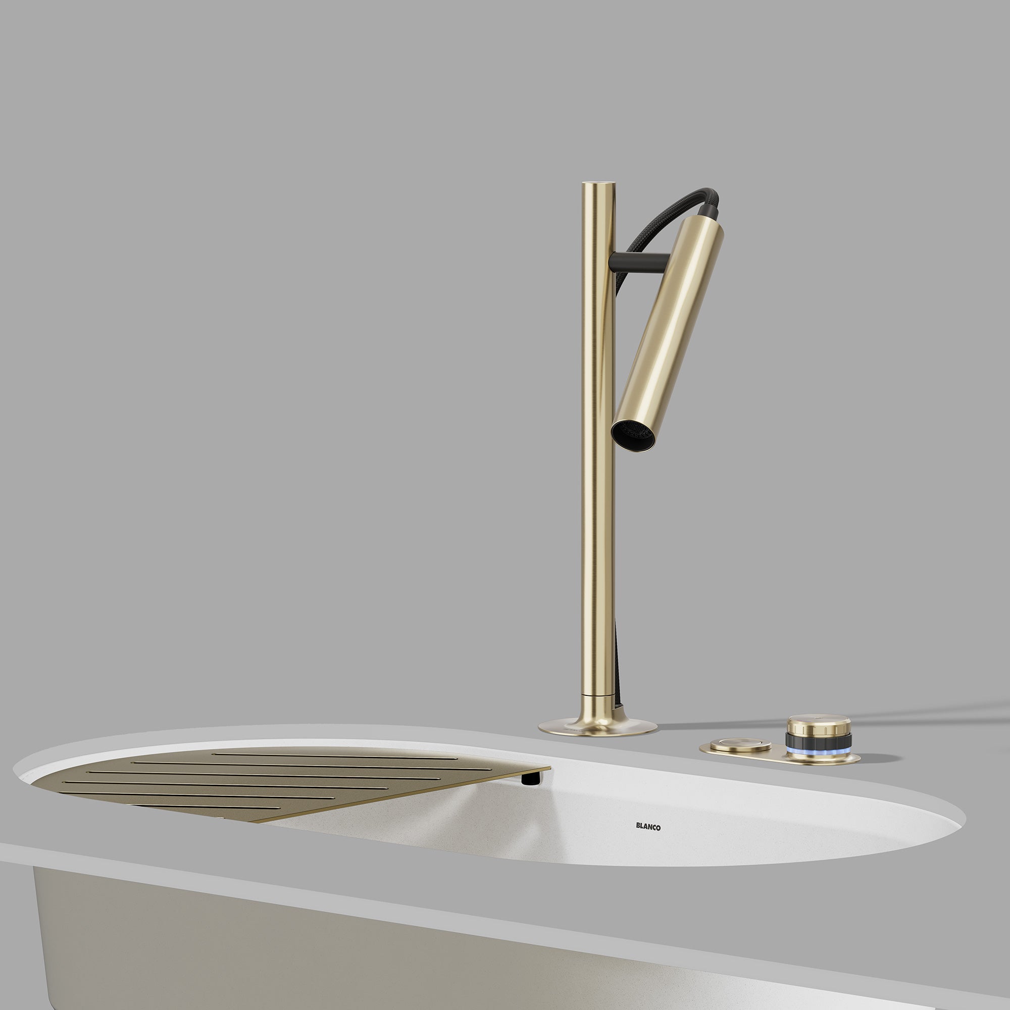 Blanco Luneoo Pull-Down Dual-Spray Kitchen Faucet with Push Button Activation, 1.5 GPM Product Image