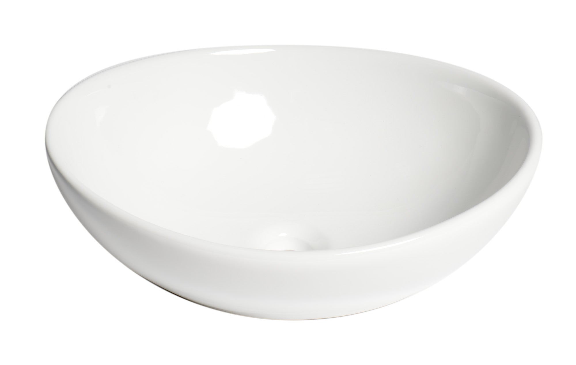 Alternate Image for ALFI brand 15.38" x 12.75" Oval Above Mount Porcelain Bathroom Sink, White, No Faucet Hole, ABC913