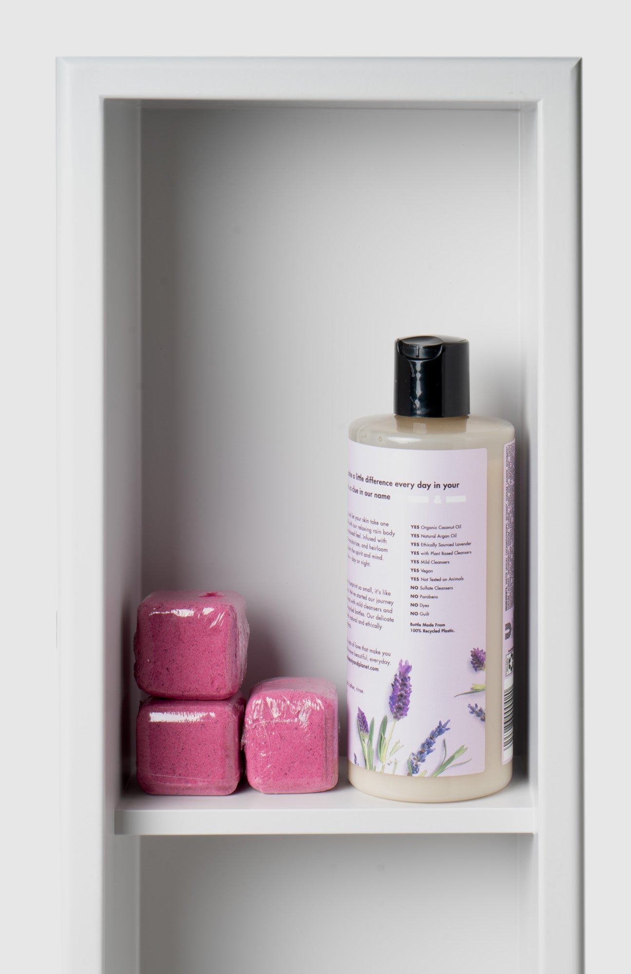 Alternate Image for ALFI brand ABNC0836-W 8" x 36" White Matte Stainless Steel Vertical Triple Shelf Bath Shower Niche, 20 Gauge