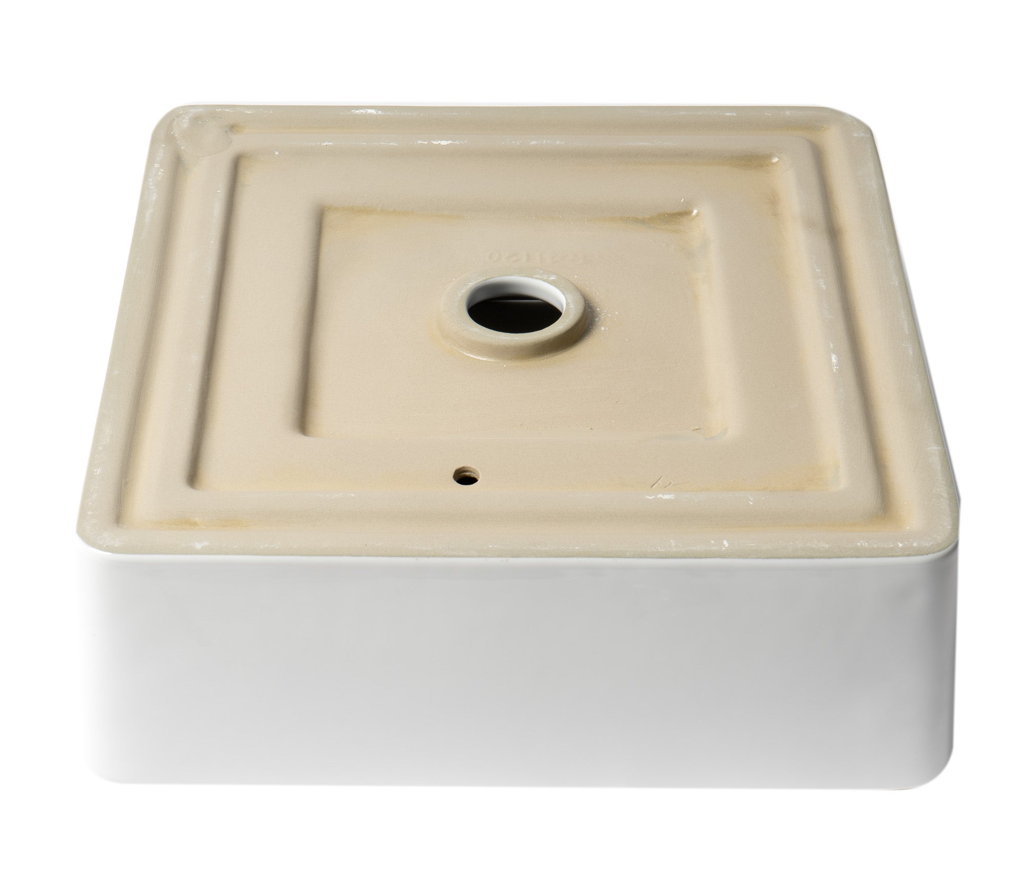 Alternate Image for ALFI brand 15.13" x 15.13" Square Above Mount Porcelain Bathroom Sink, White, No Faucet Hole, ABC903-W
