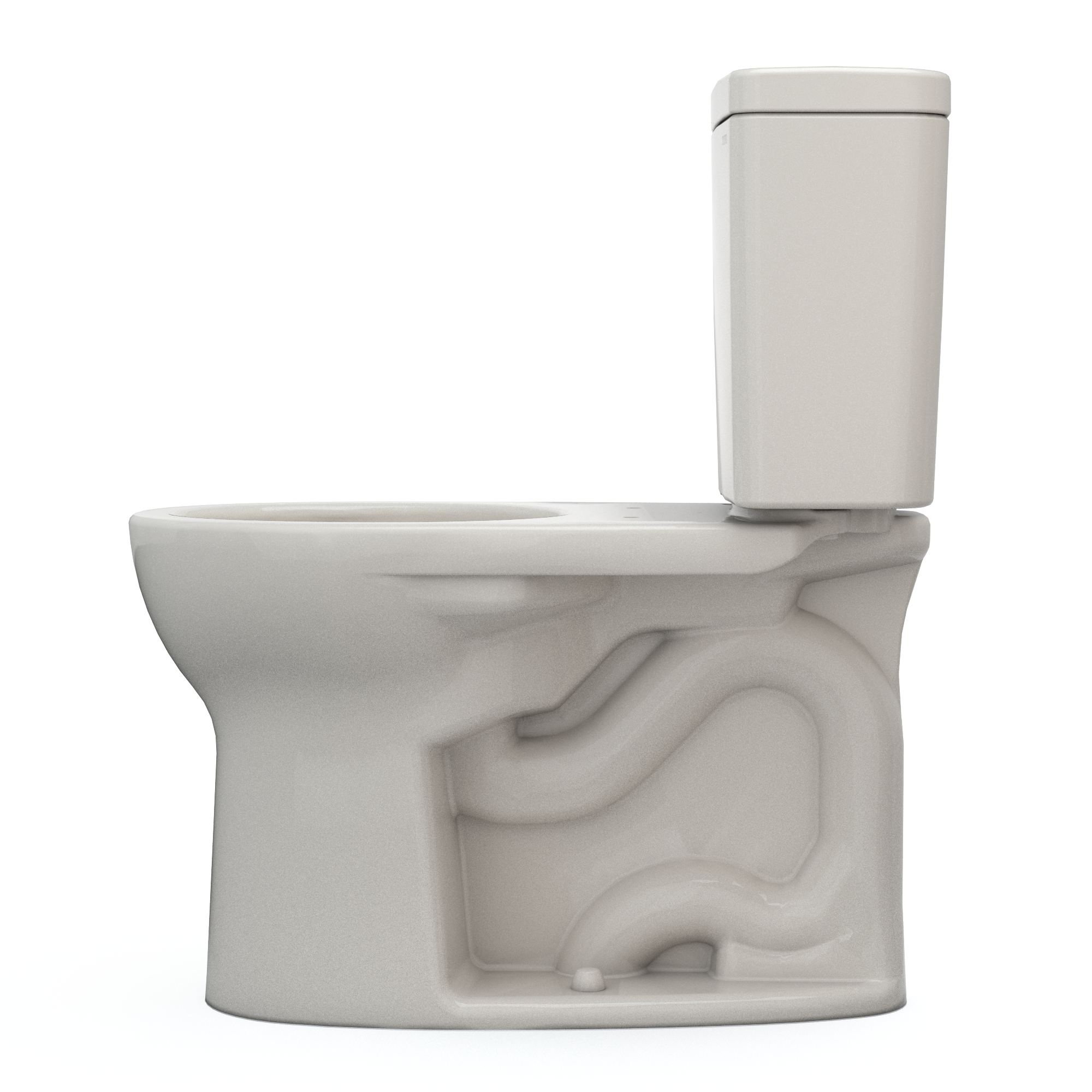 Alternate Image for TOTO Drake Two-Piece Round 1.6 GPF Universal Height TORNADO FLUSH Toilet with CEFIONTECT, Sedona Beige, Vitreous China, CST775CSFG#12