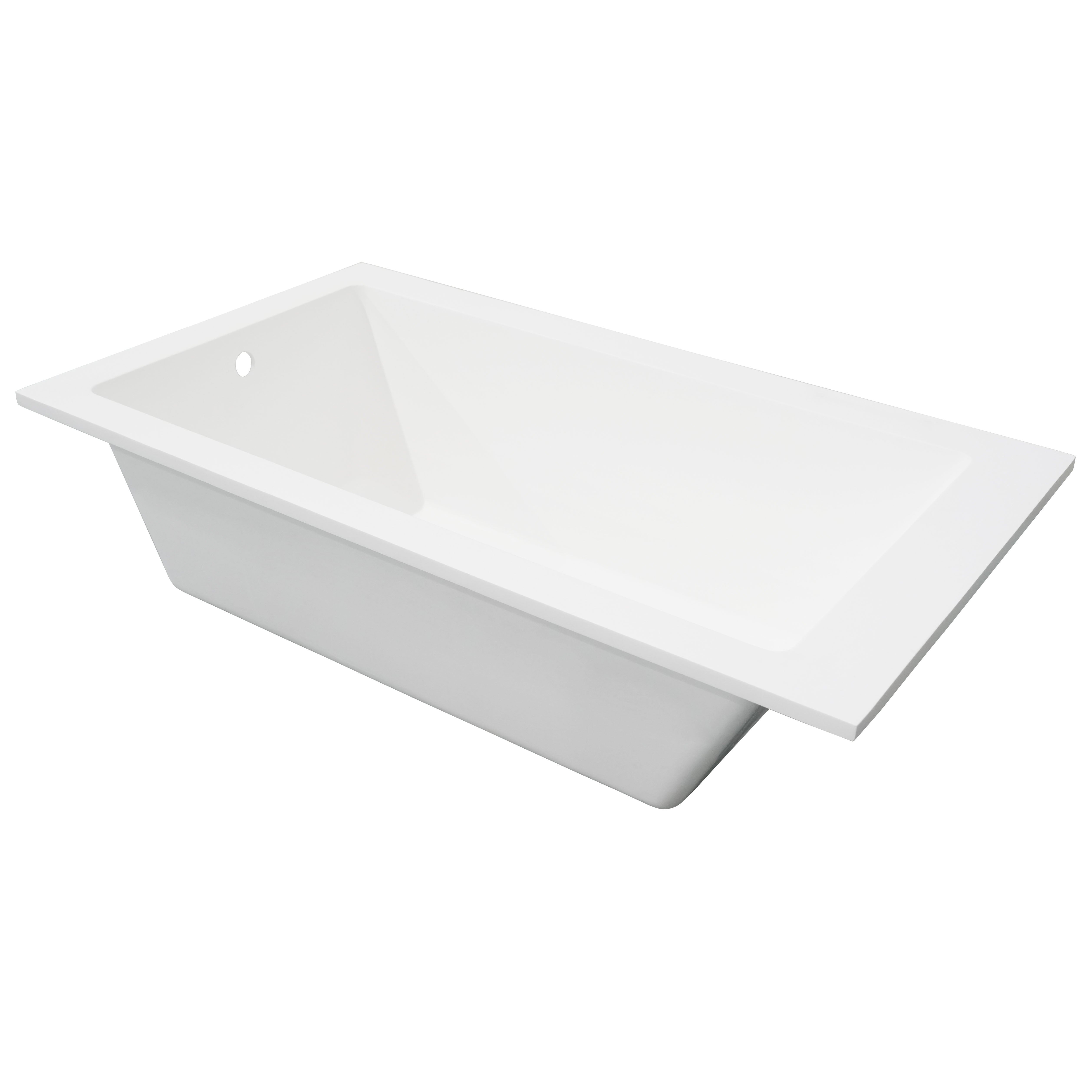 ALFI brand 60 resin square bathtub white matte product image