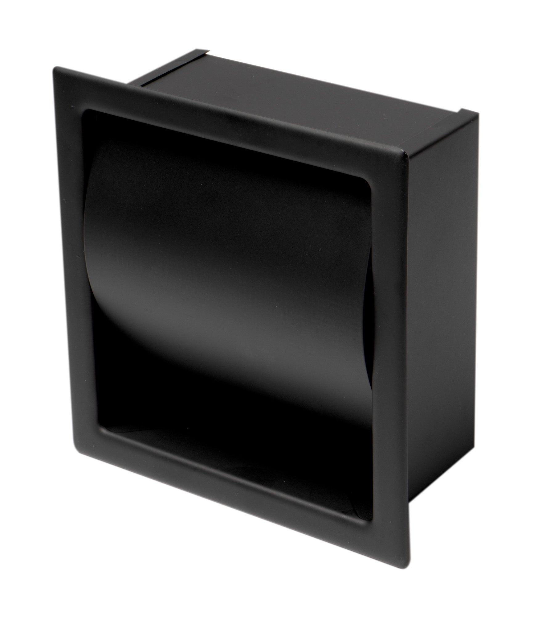 Alternate Image for ALFI brand ABTPC77-BLA Black Matte Stainless Steel Recessed Toilet Paper Holder with Cover