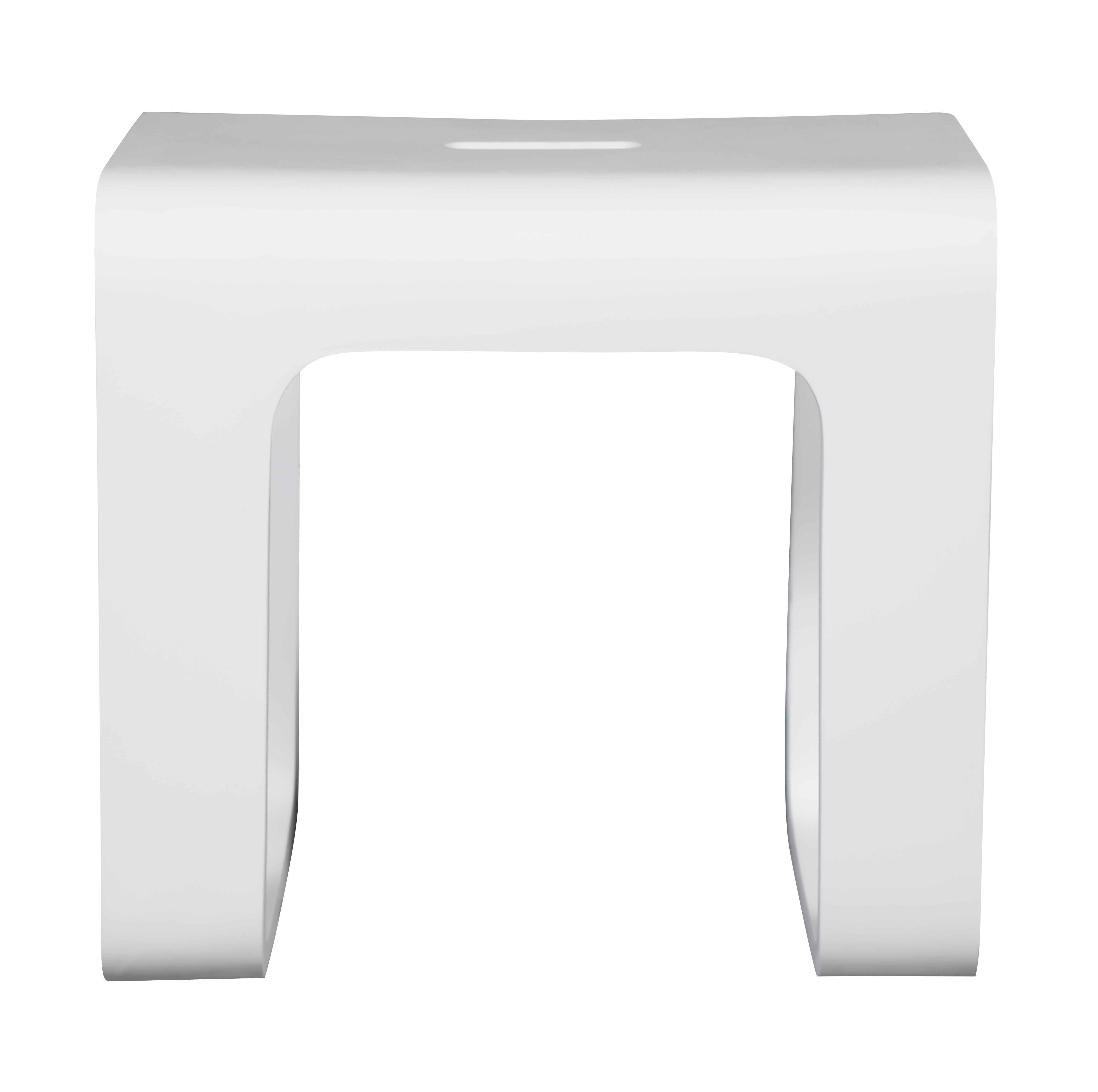 Alternate Image for ALFI brand ABST99 White Matte Solid Surface Resin Bathroom / Shower Stool