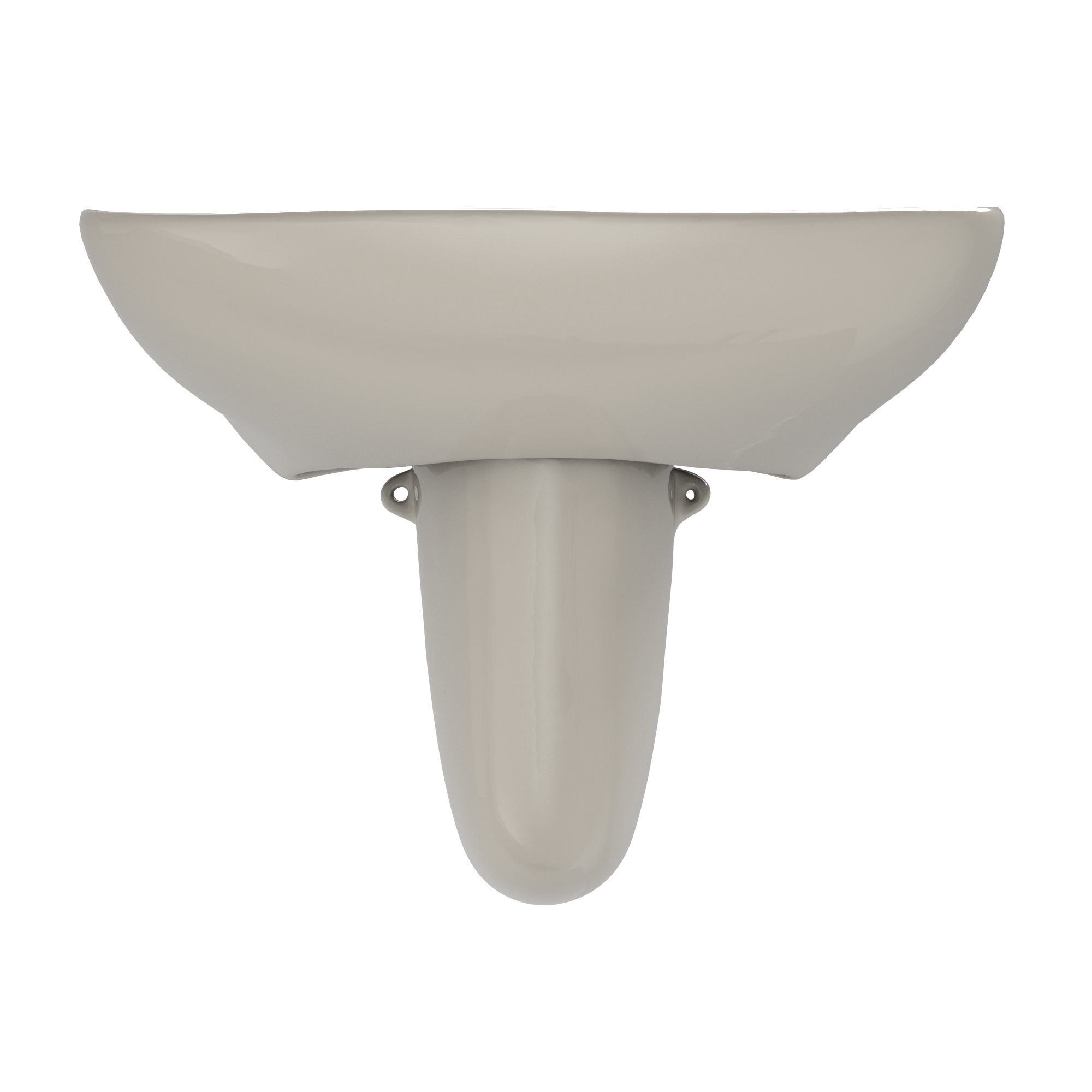 Alternate Image for TOTO Prominence Oval Wall-Mount Bathroom Sink with CEFIONTECT and Shroud for 4 Inch Center Faucets, Bone, Vitreous China, LHT242.4G#03