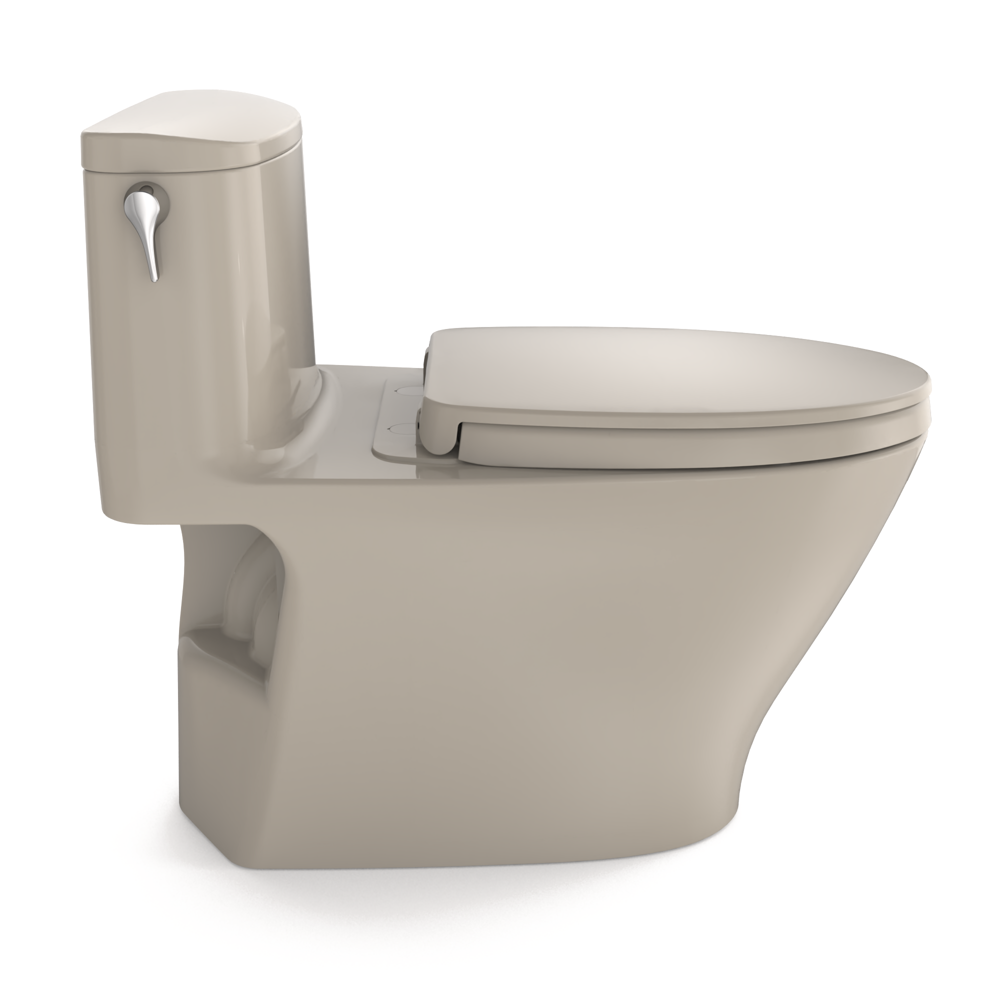 Alternate Image for TOTO Nexus 1G One-Piece Elongated 1.0 GPF Universal Height Toilet with CEFIONTECT and SS124 SoftClose Seat, WASHLET+ Ready, Bone, Vitreous China, MS642124CUFG#03