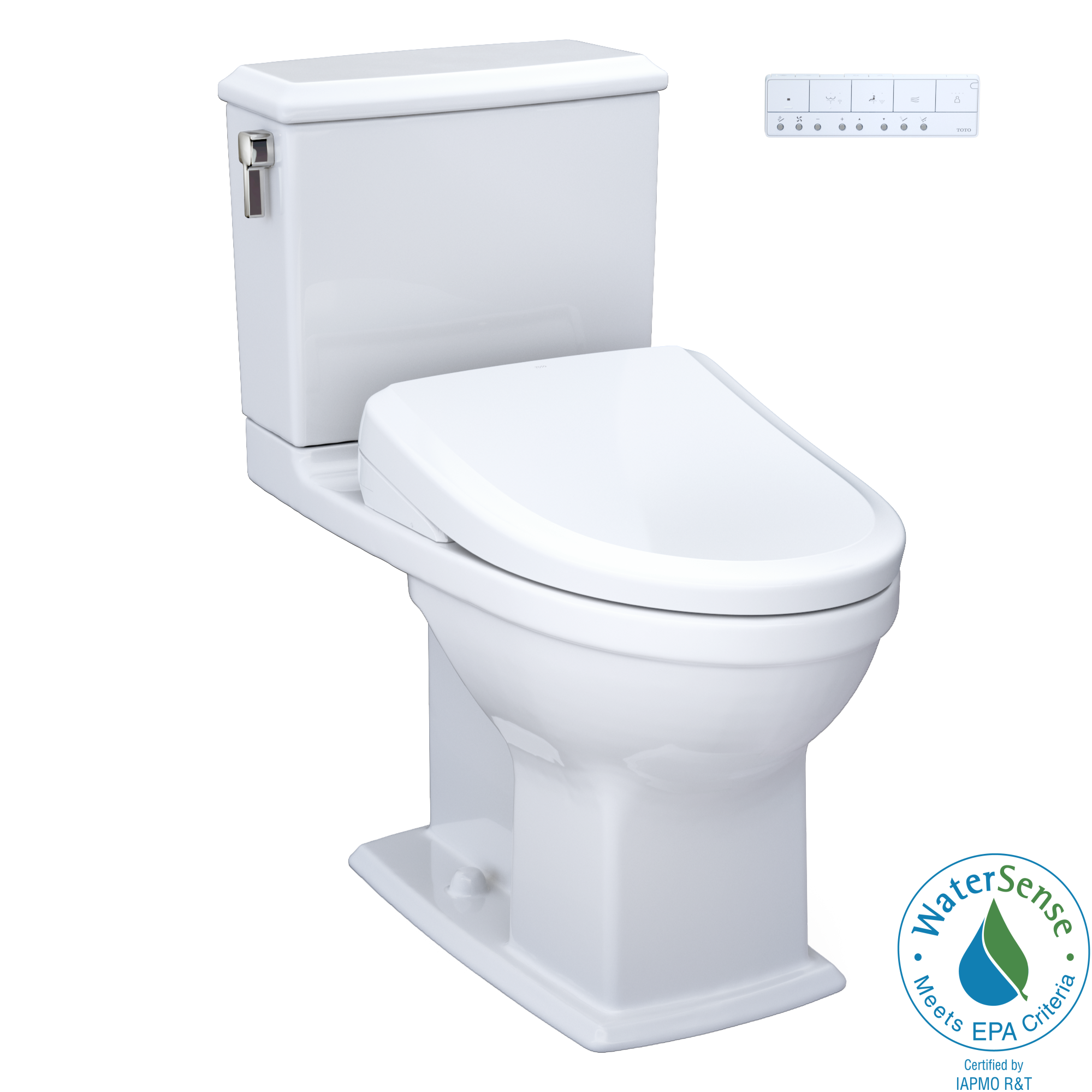 TOTO WASHLET+ Connelly Two-Piece Elongated Dual Flush 1.28 and 0.9 GPF Toilet, Classic WASHLET S7A Bidet Seat with Auto Flush and Auto Open/Close Lid, Cotton White, Vitreous China|Plastic, MW4944734CEMFGA#01
