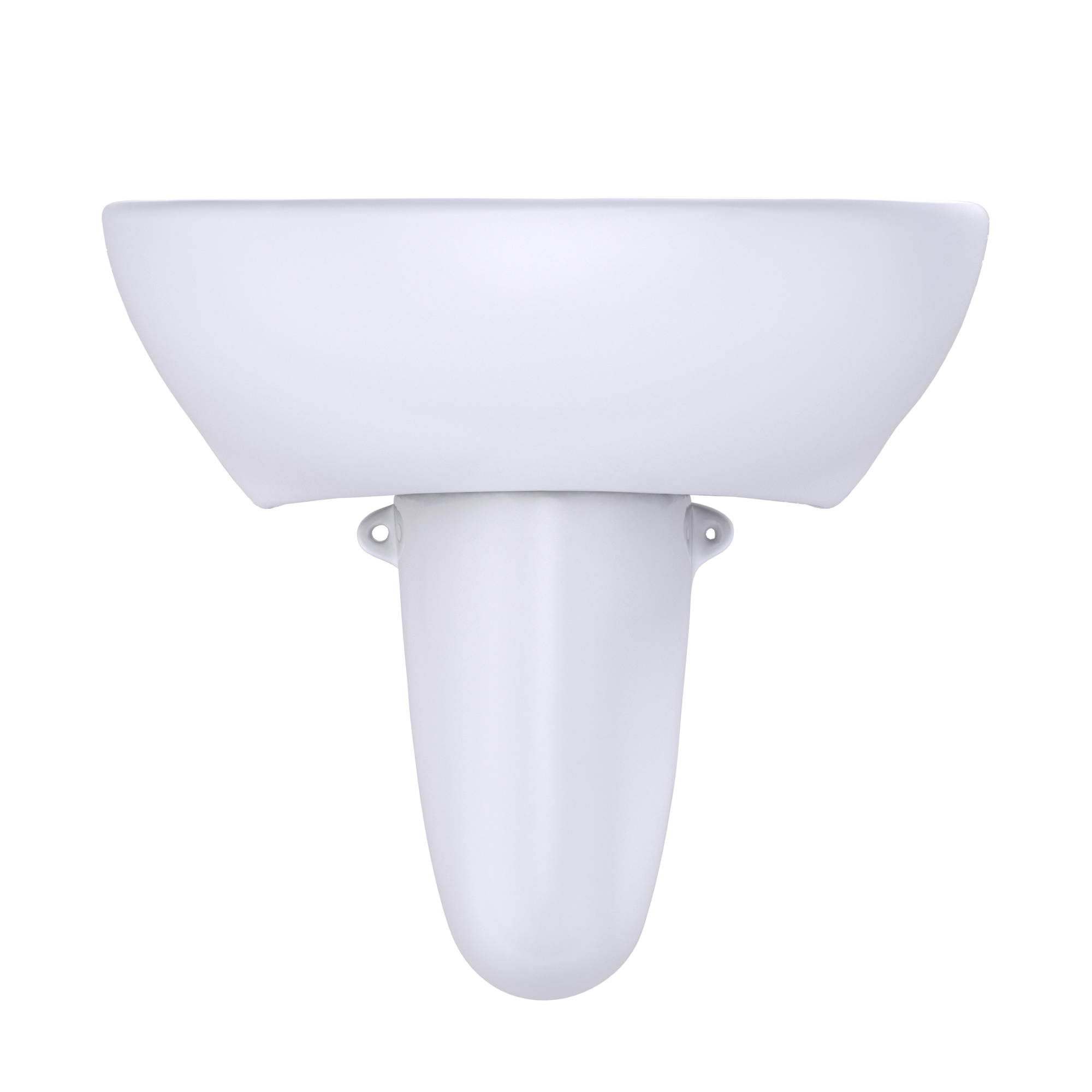 Alternate Image for TOTO Supreme Oval Wall-Mount Bathroom Sink with CEFIONTECT and Shroud for 4 Inch Center Faucets, Cotton White, Vitreous China, LHT241.4G#01
