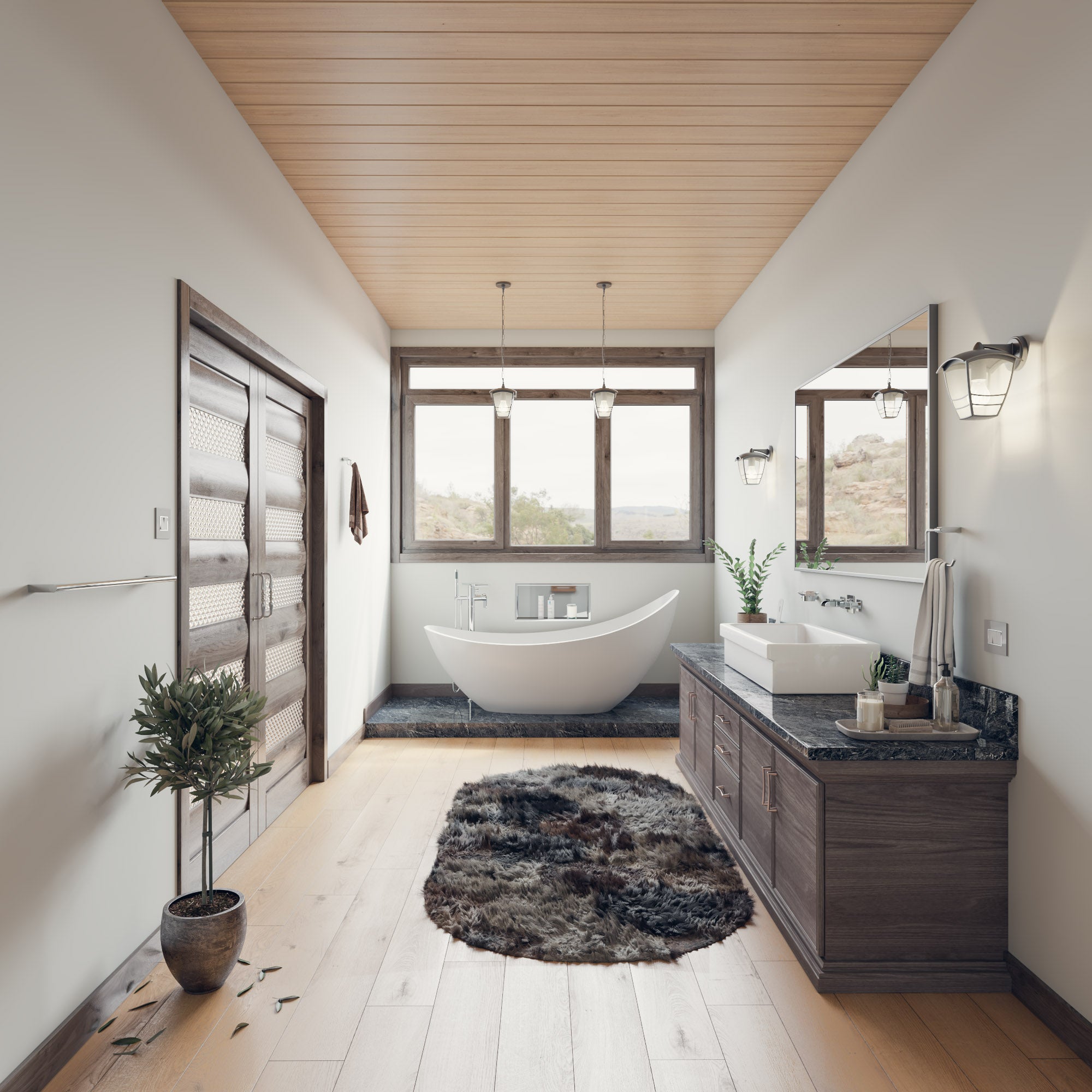 Alternate Image for ALFI brand 74" Solid Surface Smooth Resin Free Standing Oval Soaking Bathtub, White Matte, AB9951