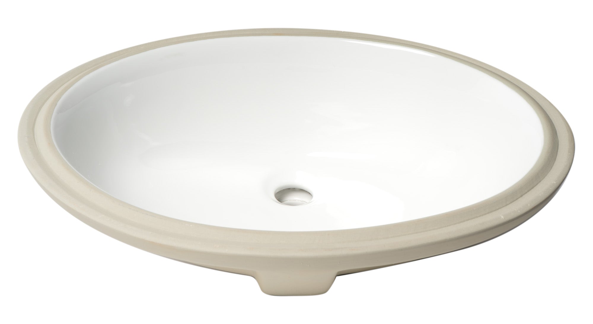 Alternative View of ALFI brand 22.5" x 16.75" Oval Under Mount Porcelain Bathroom Sink, White, No Faucet Hole, ABC602